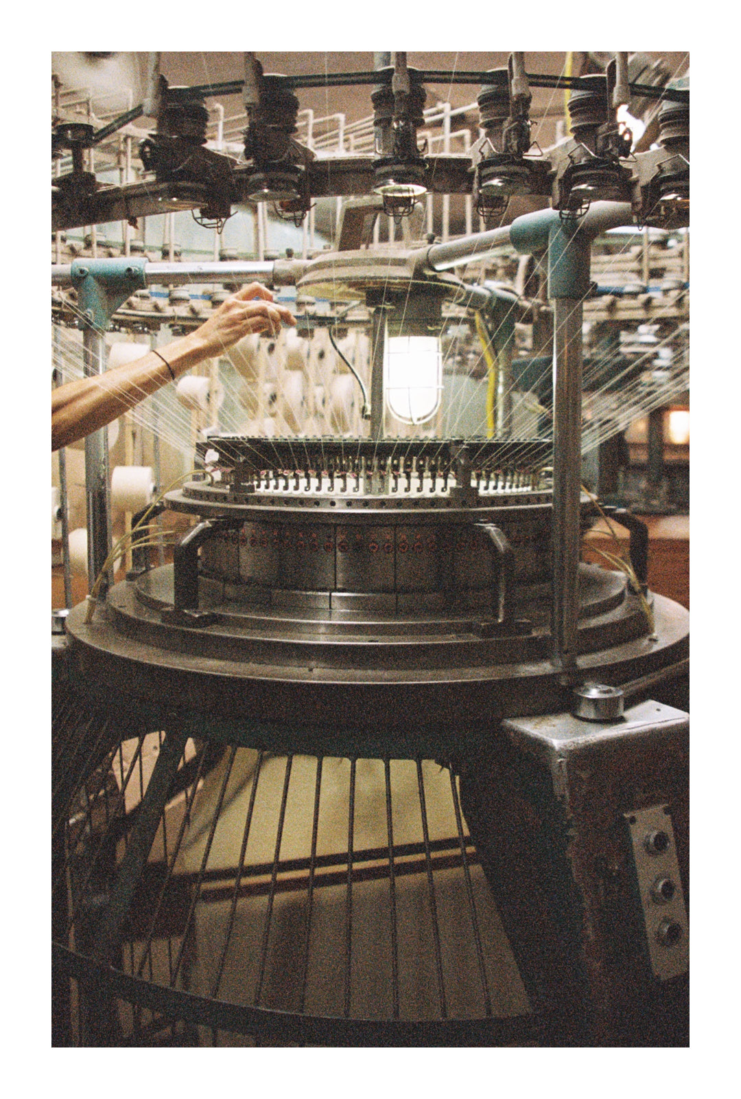 Yarn spinning at our Los Angeles factory.