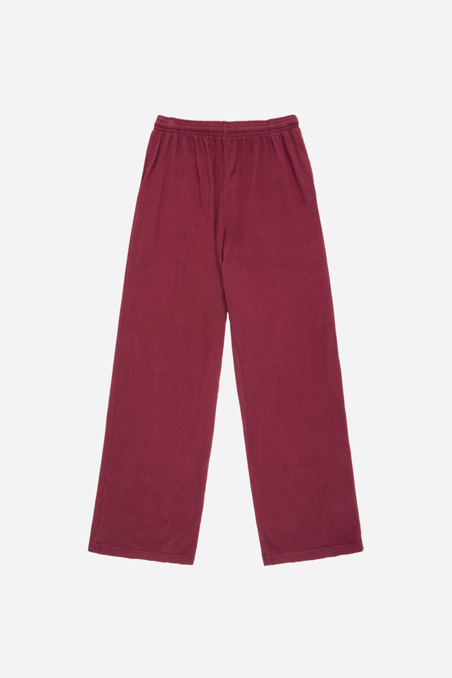 Flat lay showing the full length and straight leg of the relaxed-fit design.