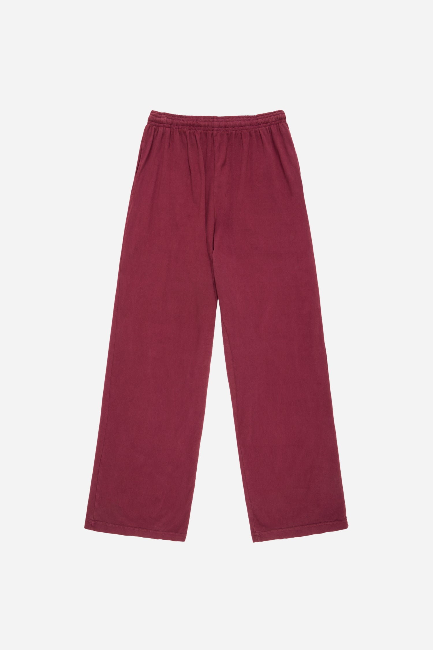 Flat lay showing the full length and straight leg of the relaxed-fit design.