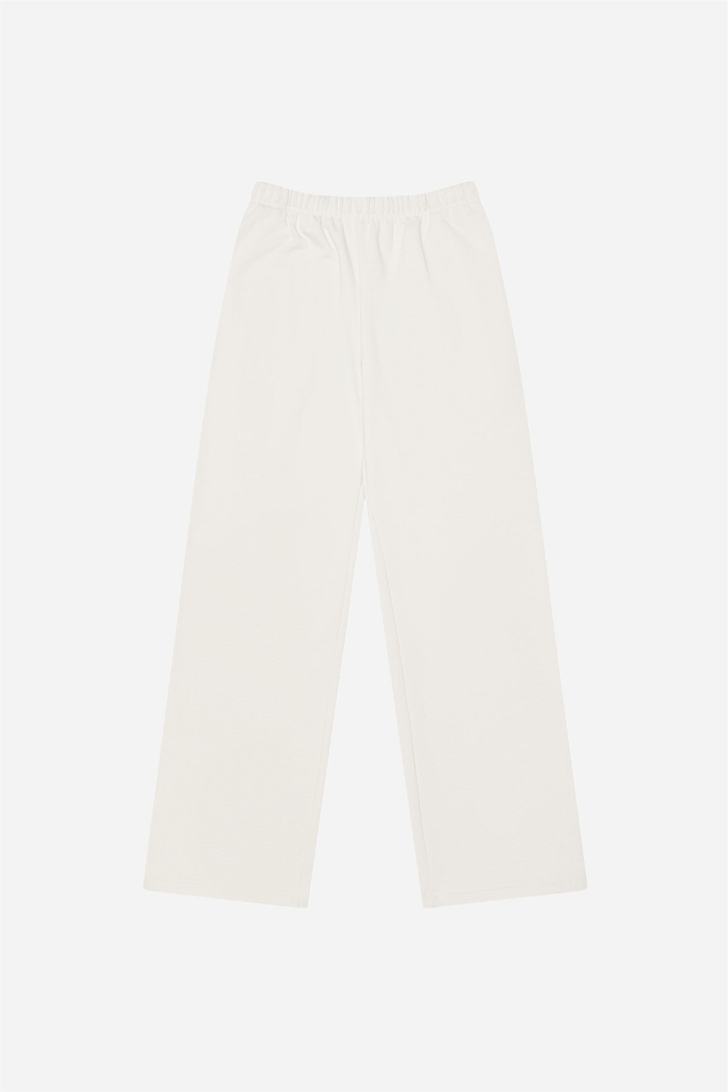 Flat lay showing the full length and straight leg of the relaxed-fit design.