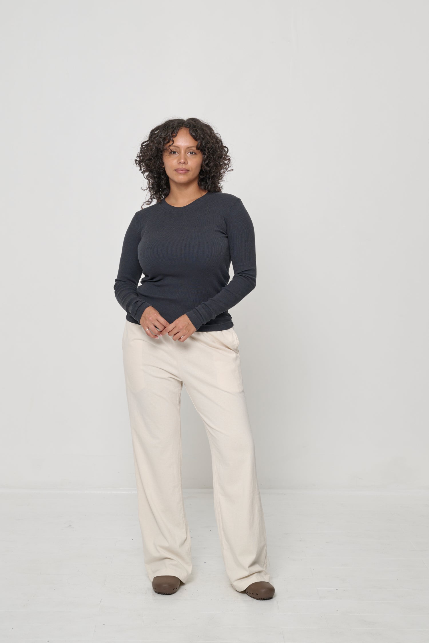 Styled with a Slate Rib Long Sleeve shirt.