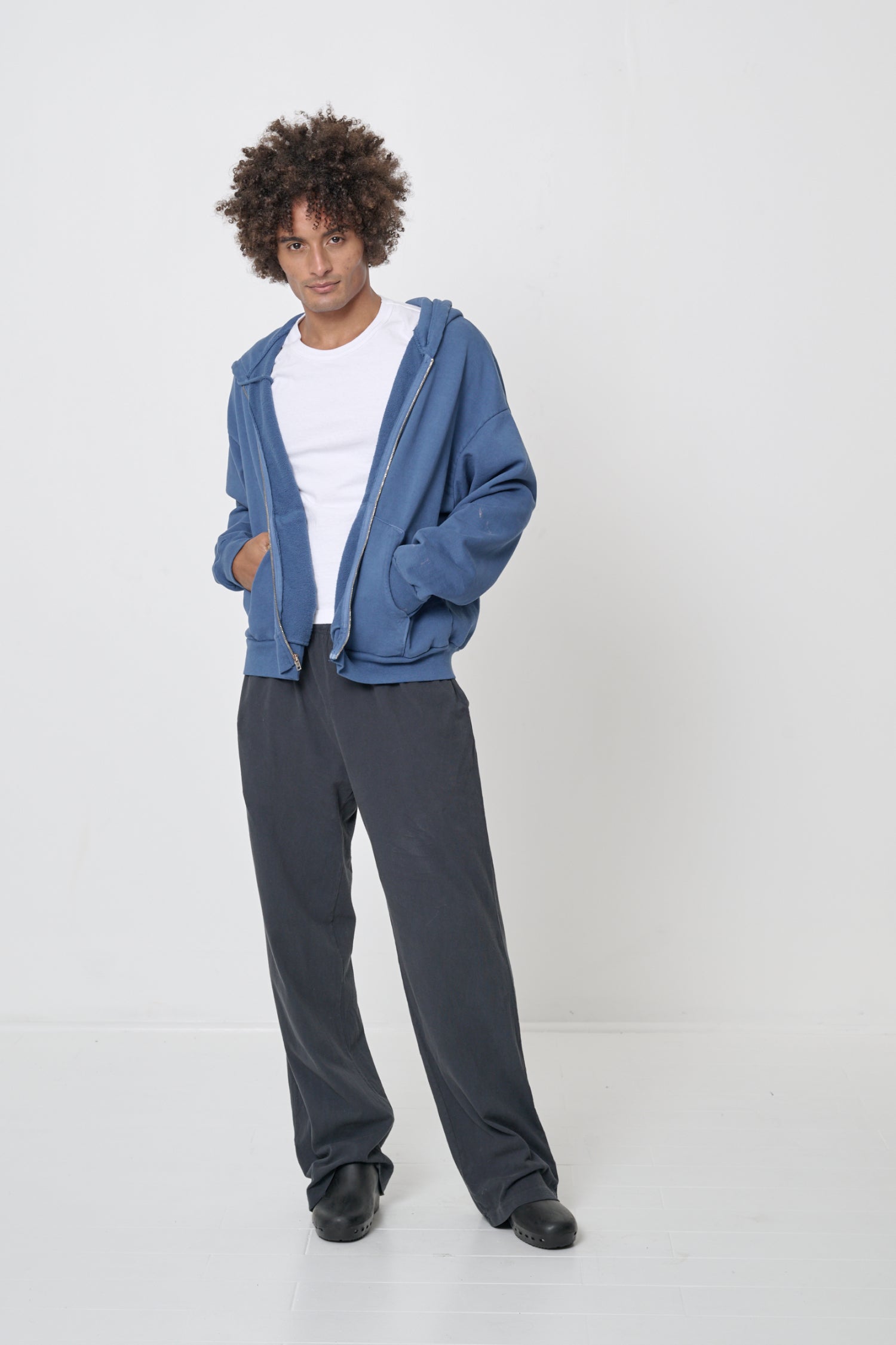 Styled with Baby Trash Tee and Trash Zip Up Hoodie