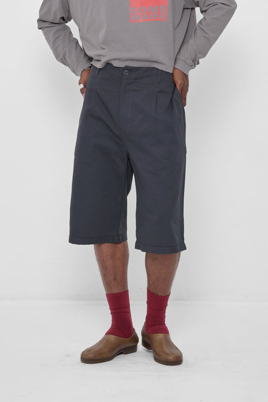 Bermuda Shorts in Slate – front view on model