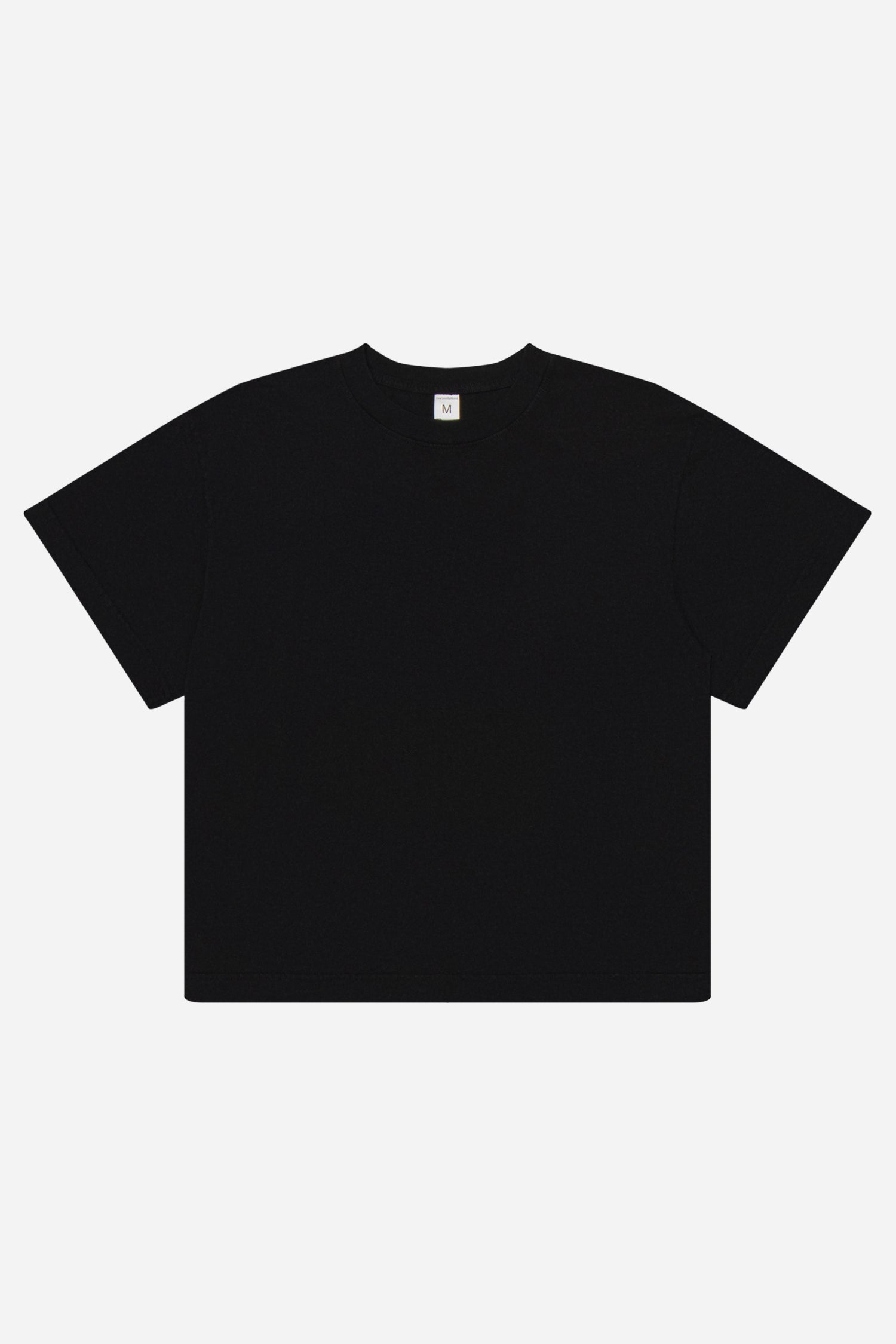 Flat lay of showing the cut of the t-shirt.