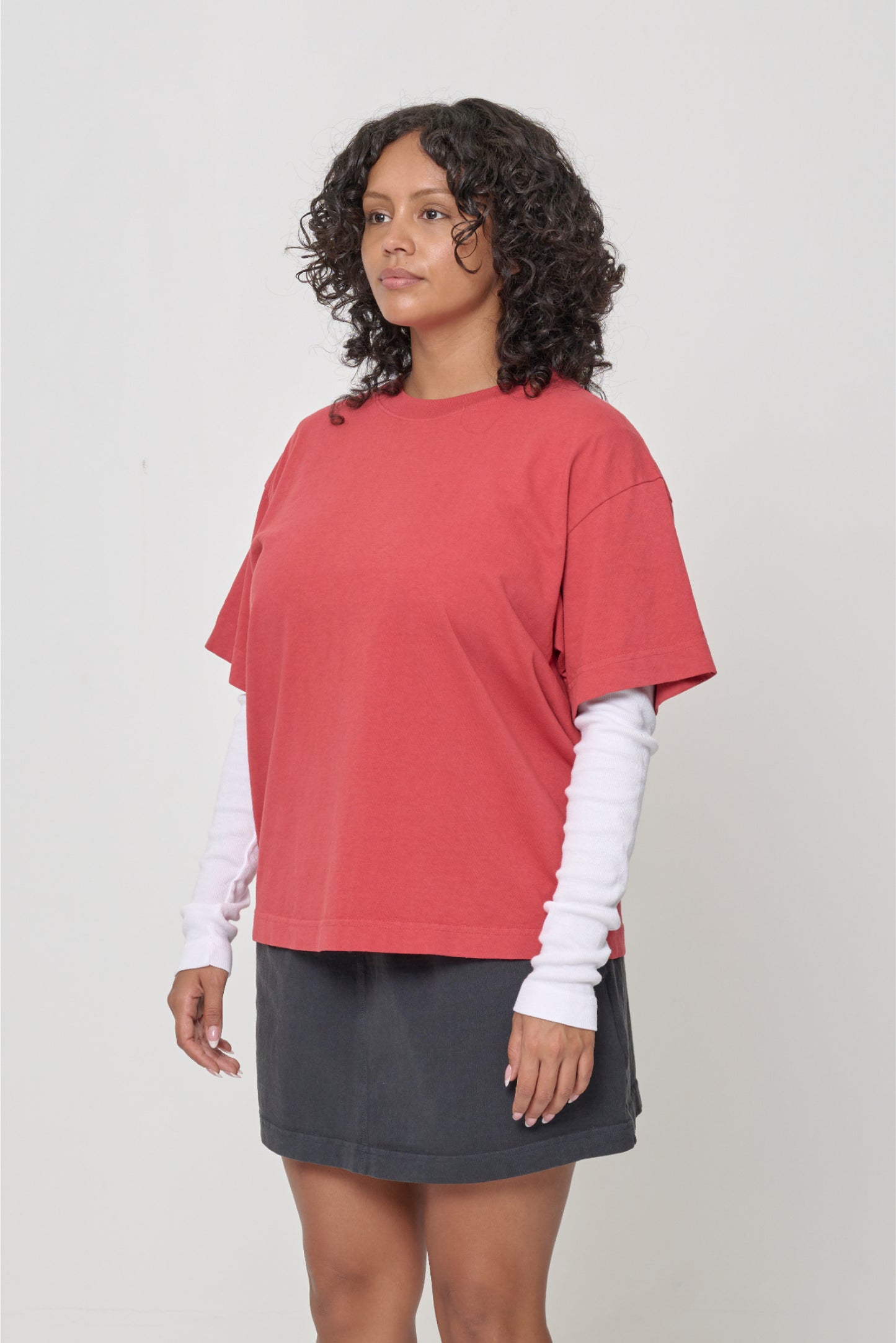 3/4 front view showing no side seams.