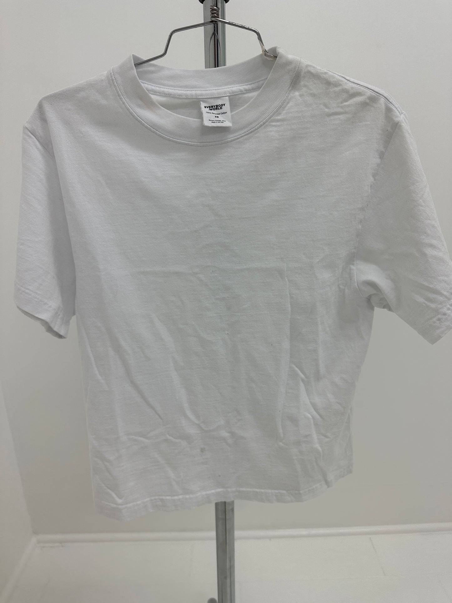White Short Sleeve Trash Tee XS x 3