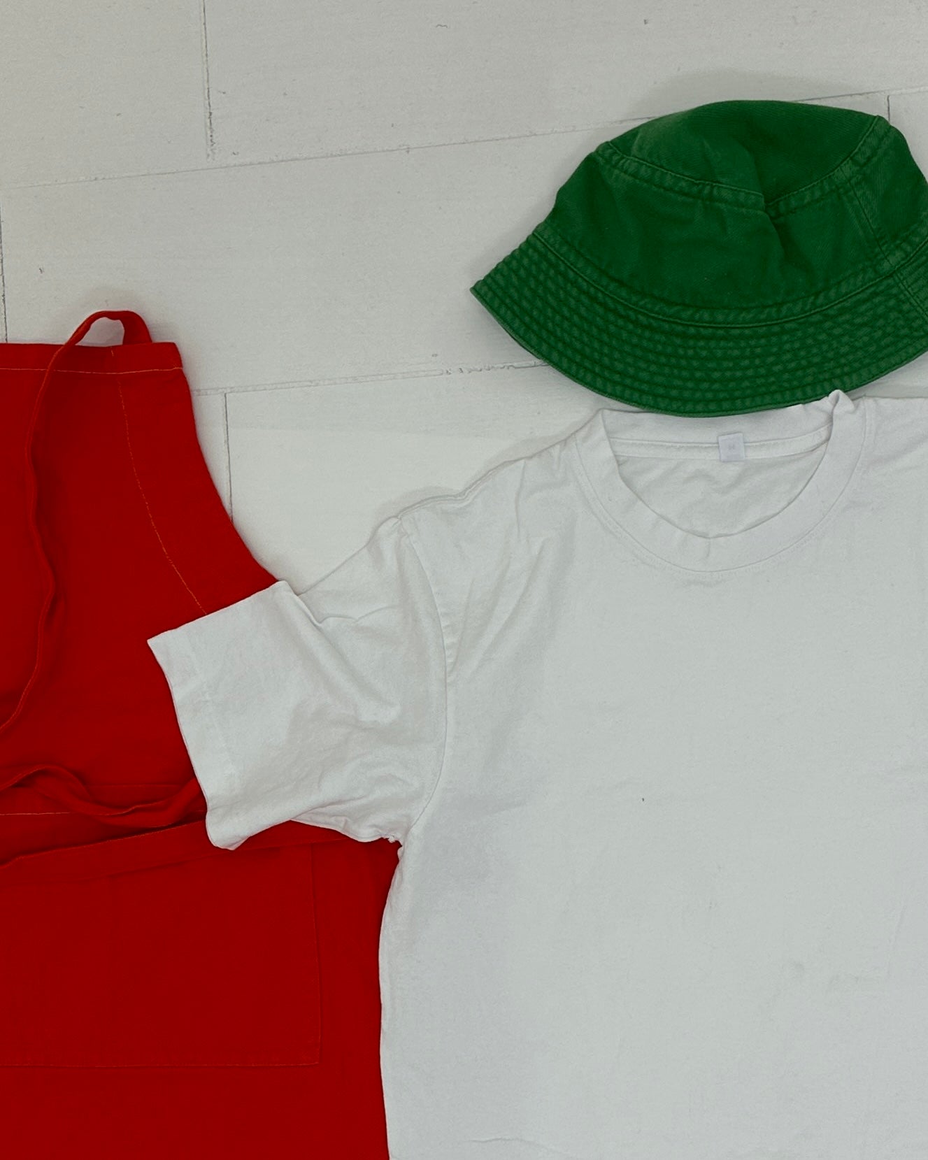 Code Red S & M Set With Apron, D Ring Belt, Bucket Hat, Trash Tee