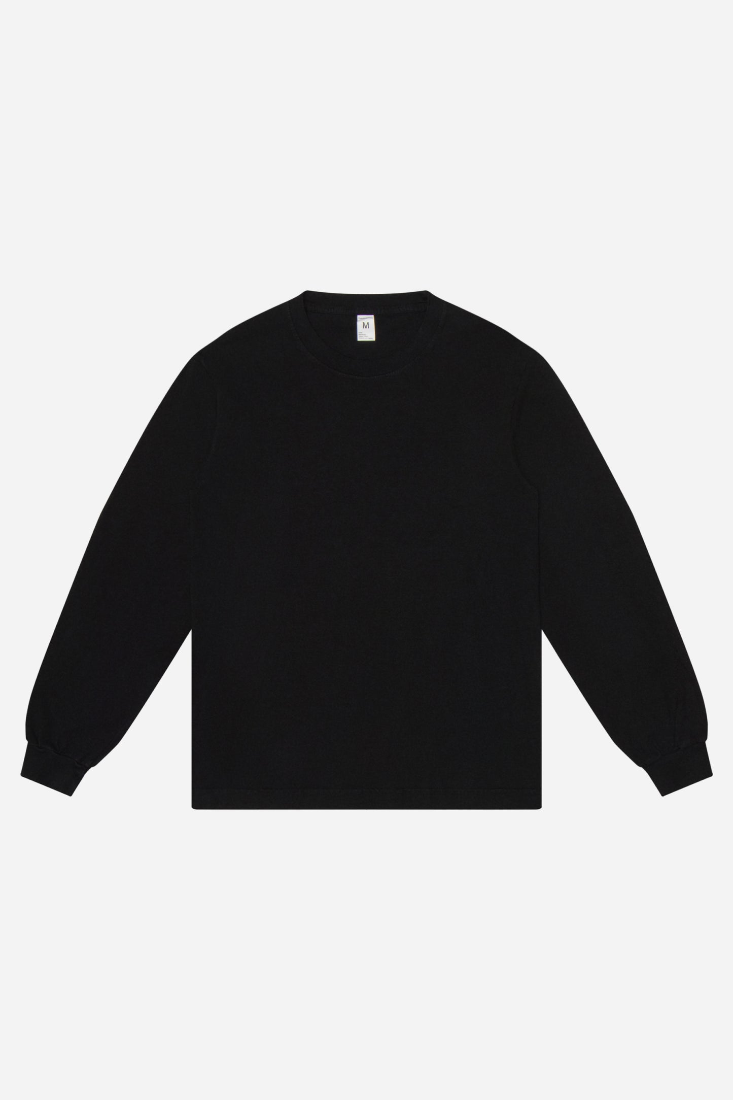Flat lay of White Long Sleeve Trash Tee showing the classic long sleeve tee silhouette.