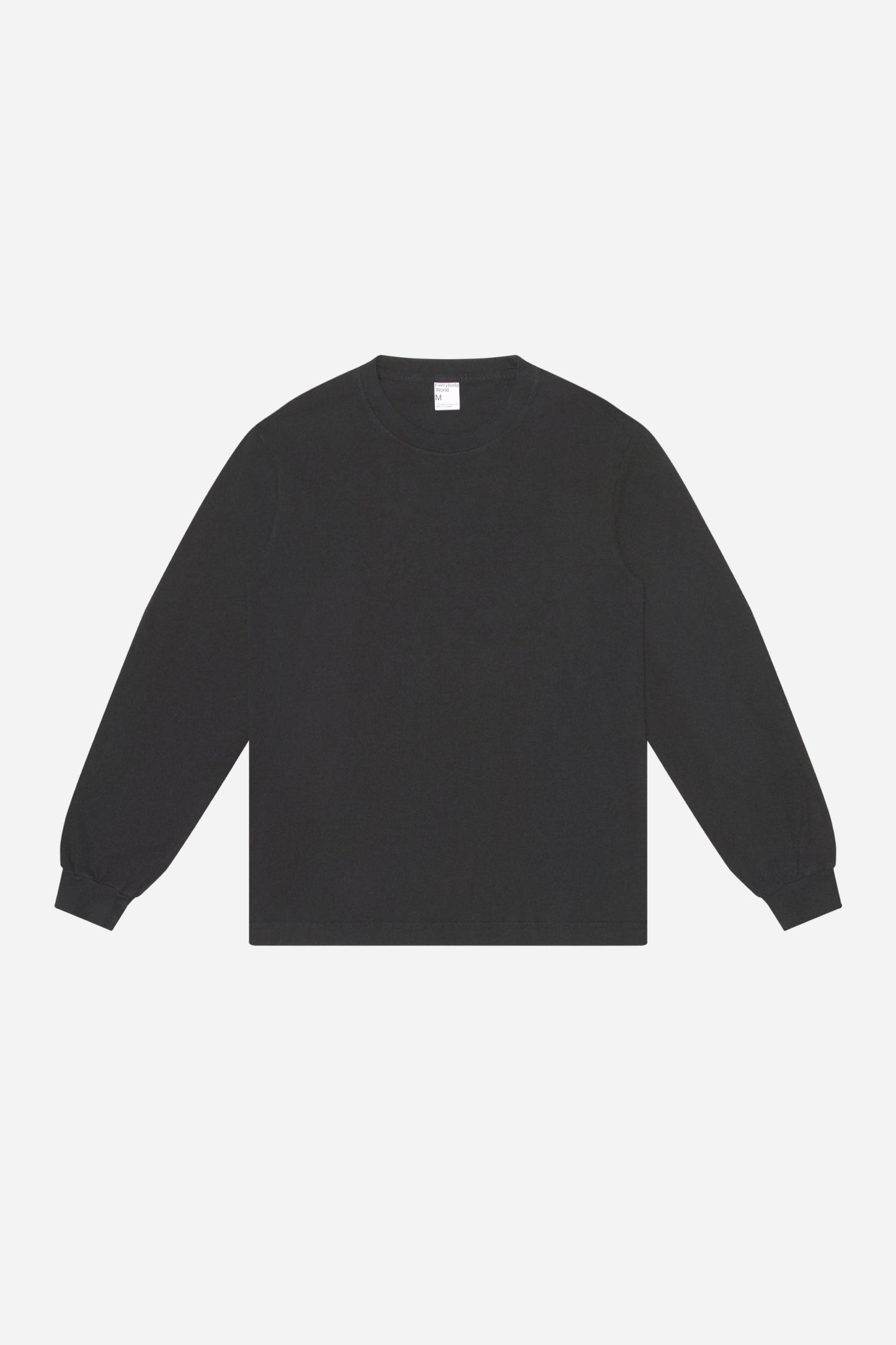 Flat lay of Slate Long Sleeve Trash Tee showing the classic long sleeve tee silhouette.