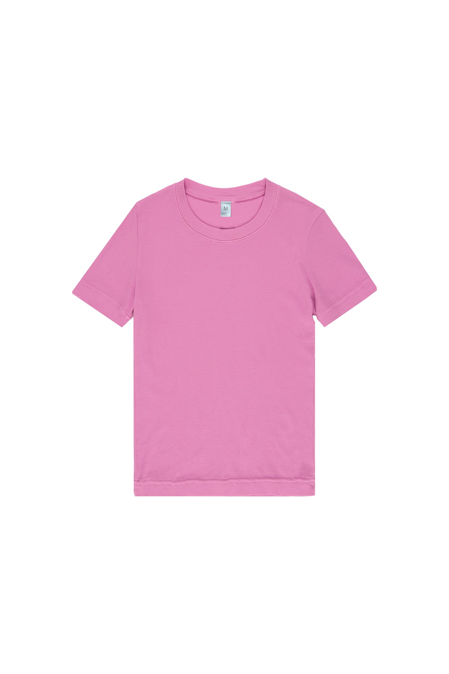 Flat lay showing slim and rectangular torso and sleeve silhouettes.