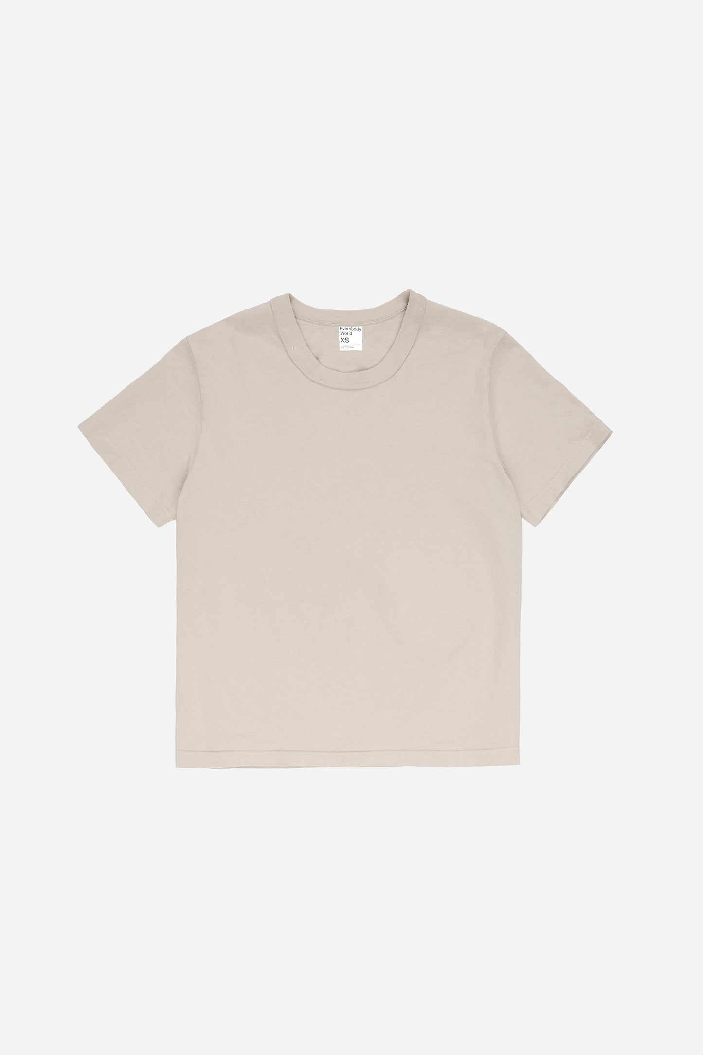 Flat lay of Oat Tailored Trash Tee, front view