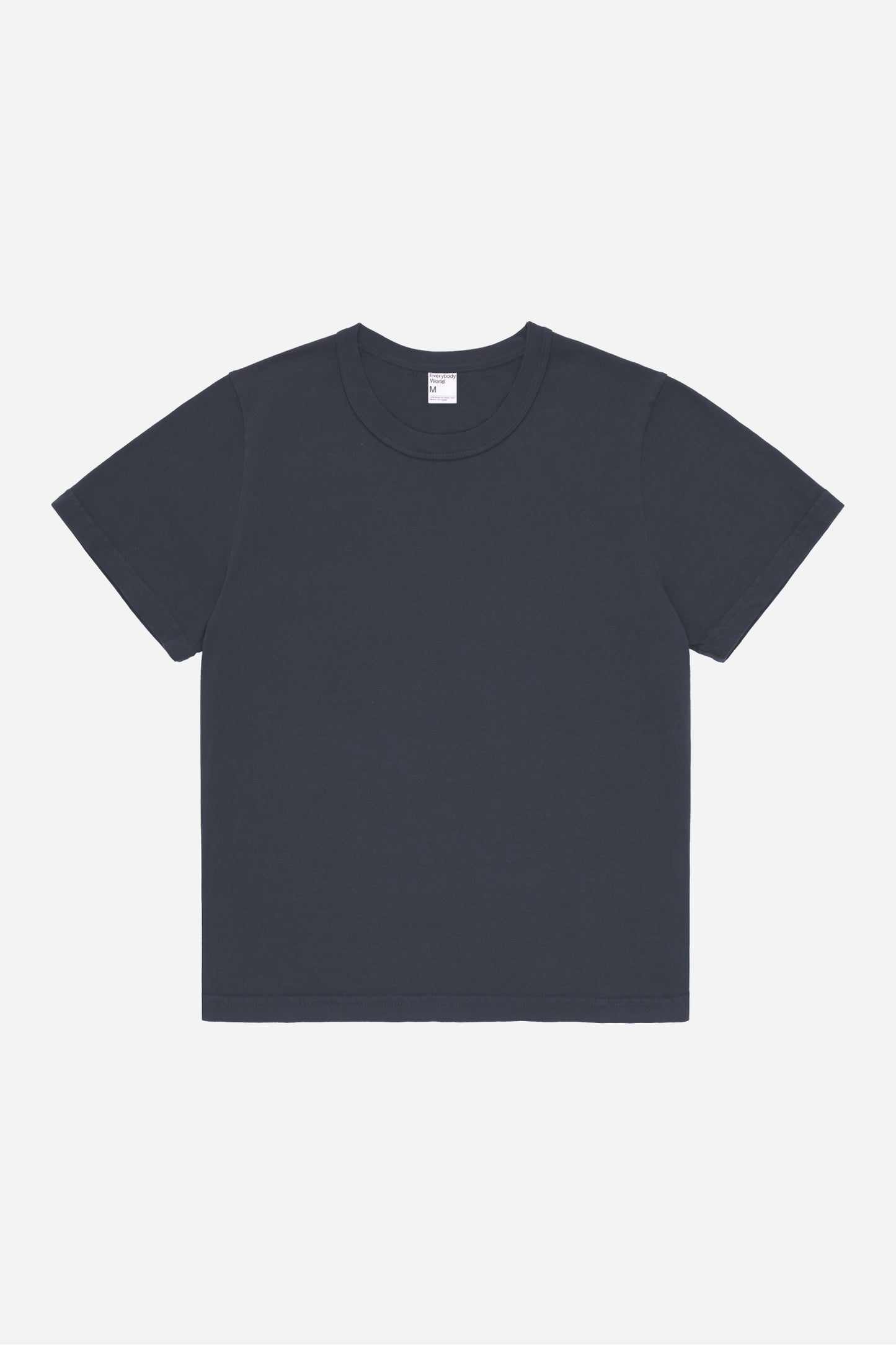 Flat lay of Slate Tailored Trash Tee, front view