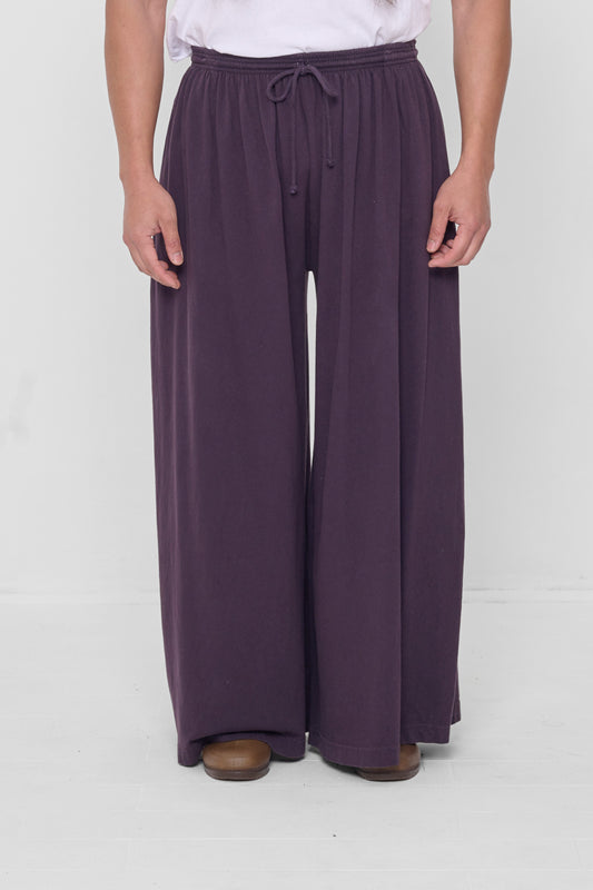 Waist down front view of Mulberry Tubular Pants on 5'11" model.