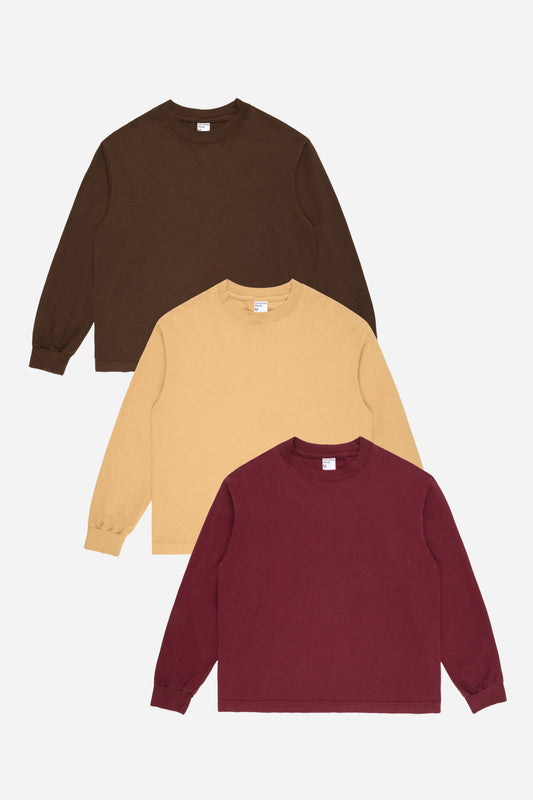 Amber, Soil and Burgundy Long Sleeve Boxier Trash Tee