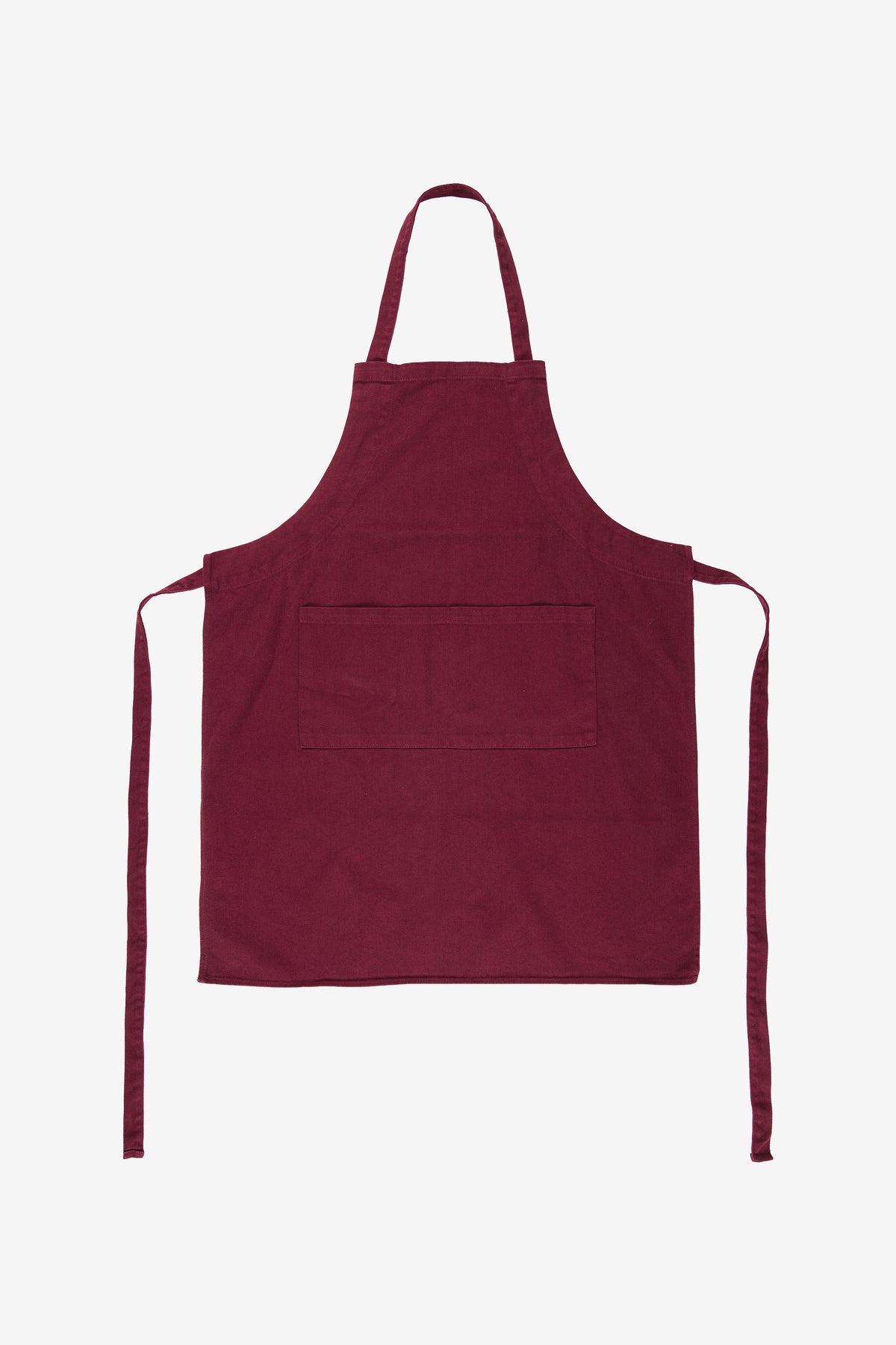 Adjustable Apron in Garnet – flat lay, no model