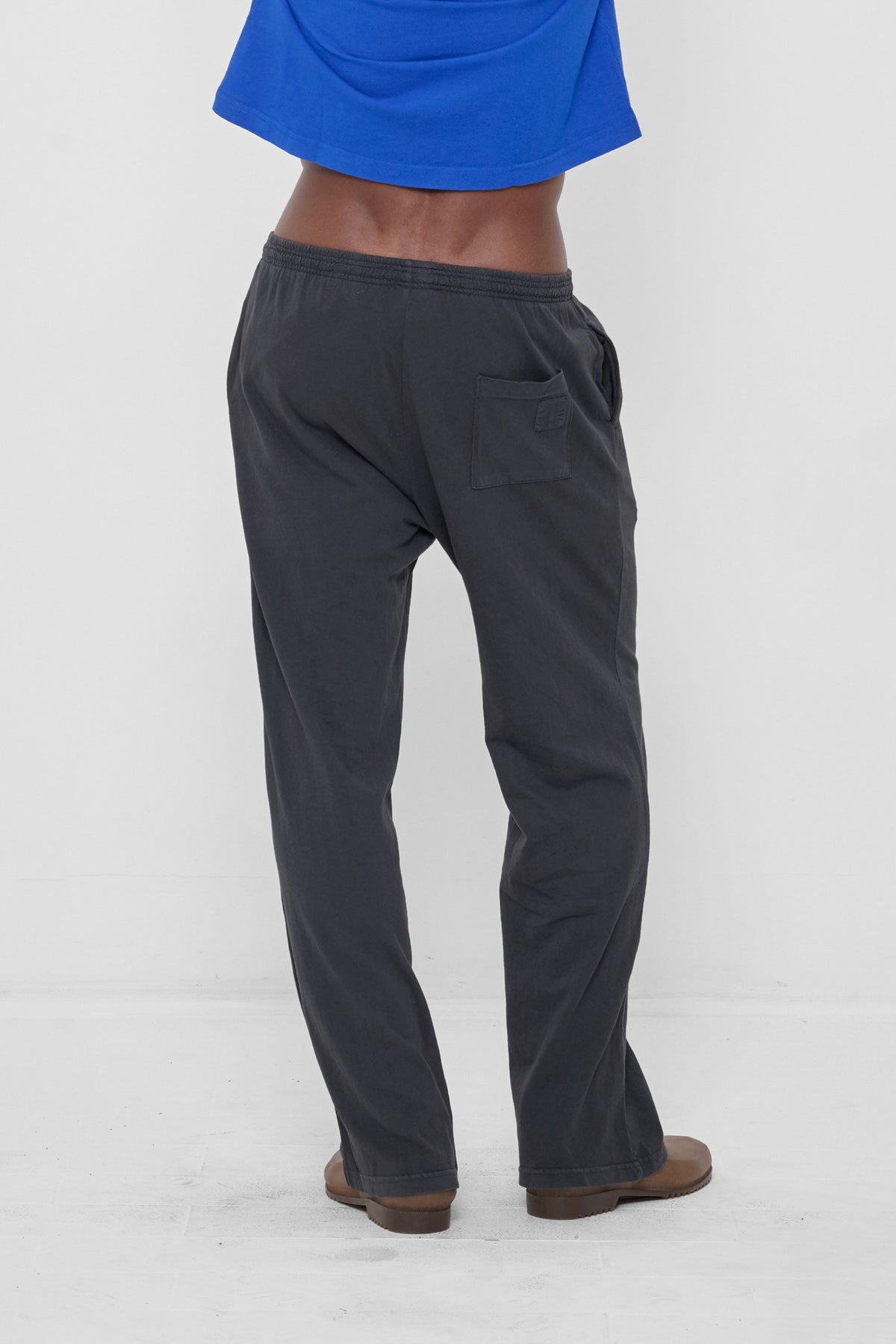 Apartment Pants in Slate – back view on model