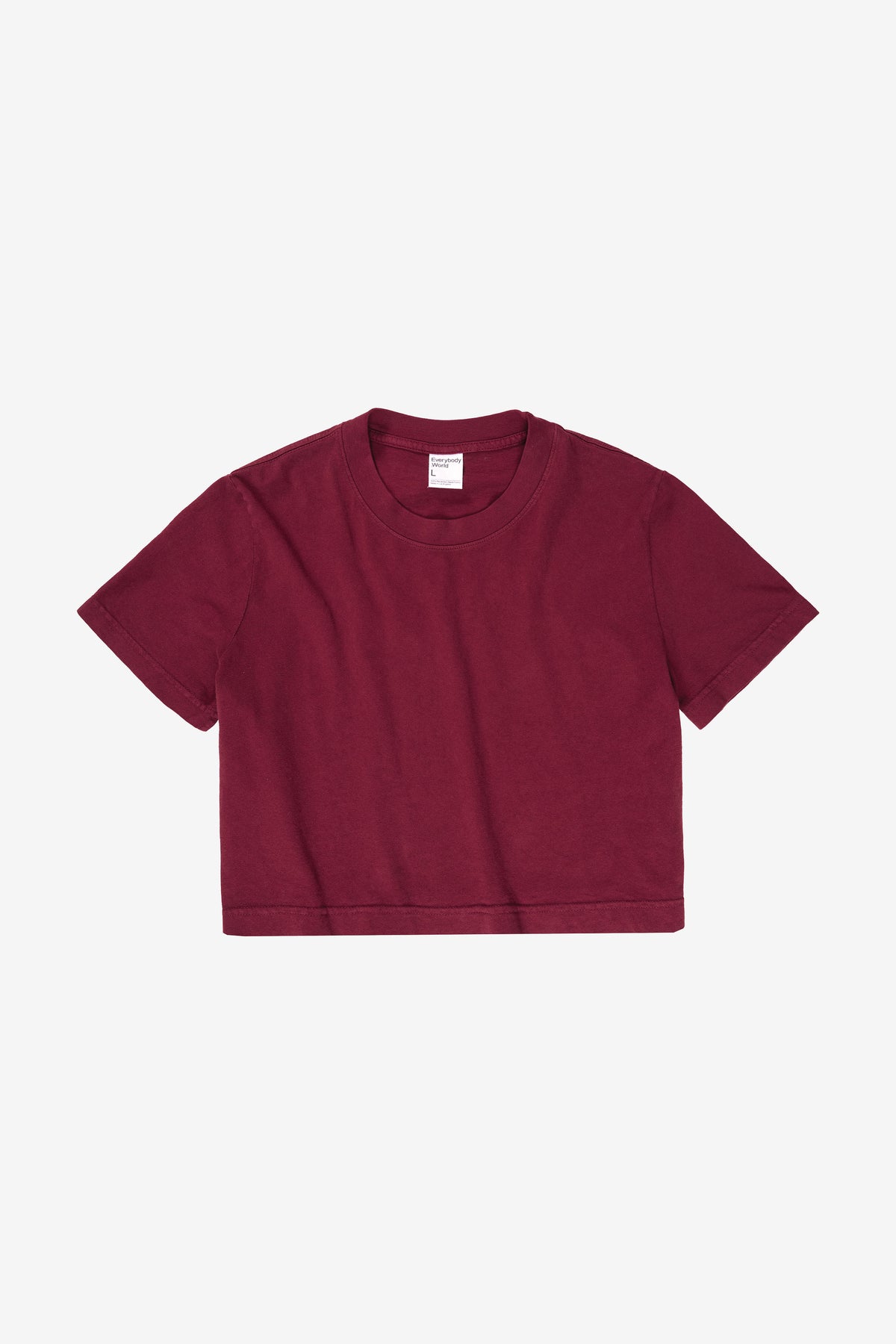 Baby Trash Tee in Garnet – flat lay, no model
