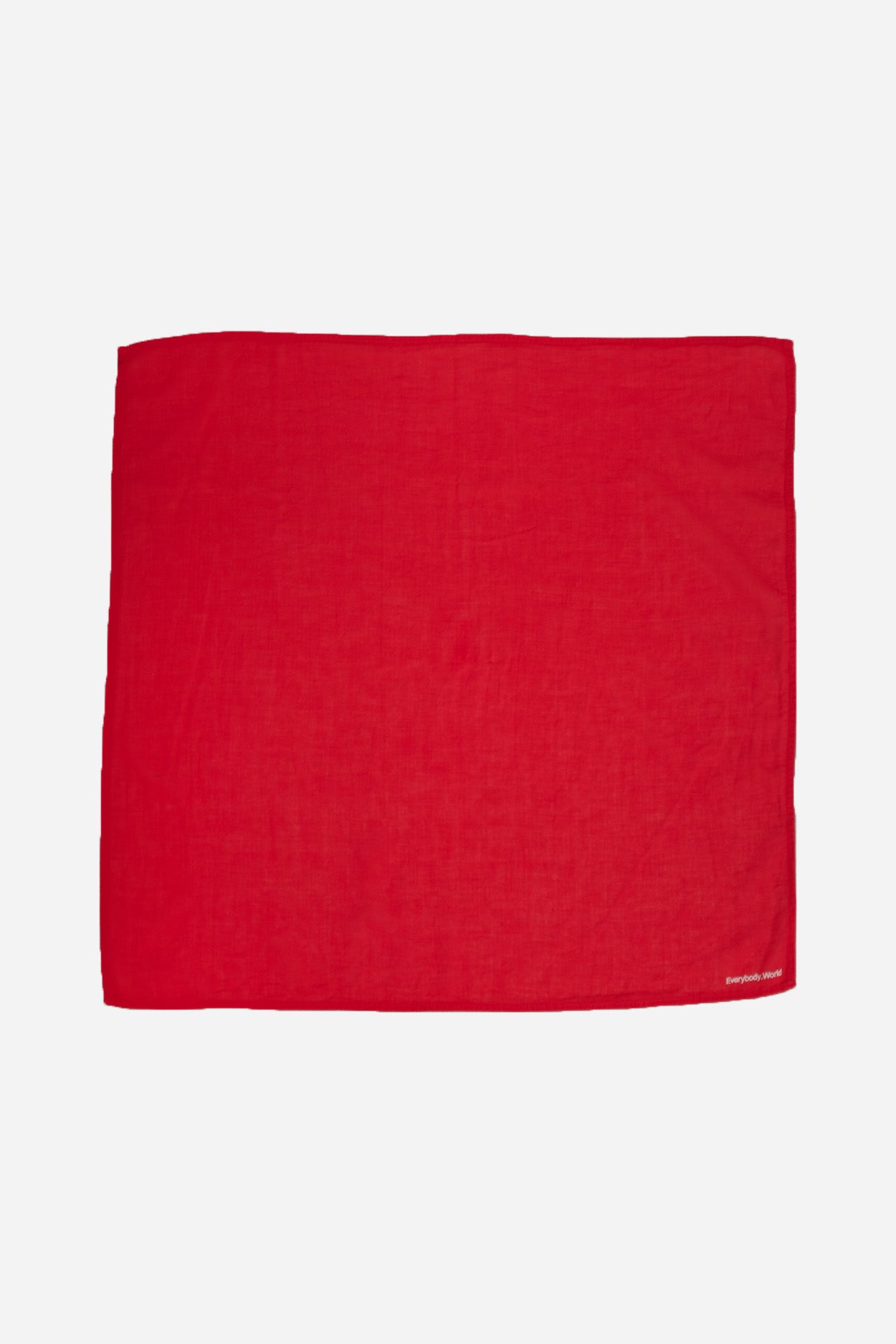 Red bandana scarf on a white background