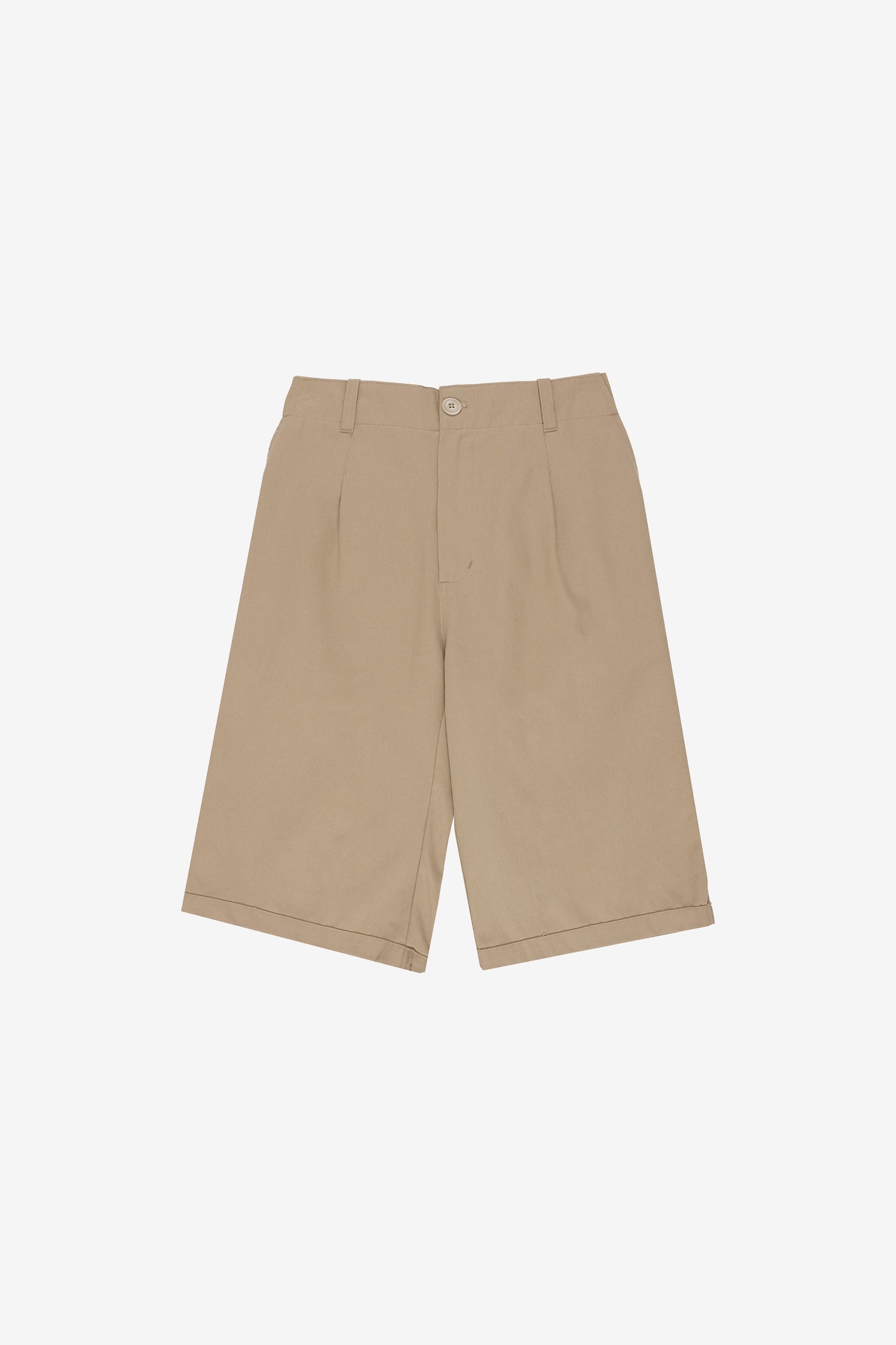 Flat lay shows leg opening is the same width from top of the thigh, down to the hem.