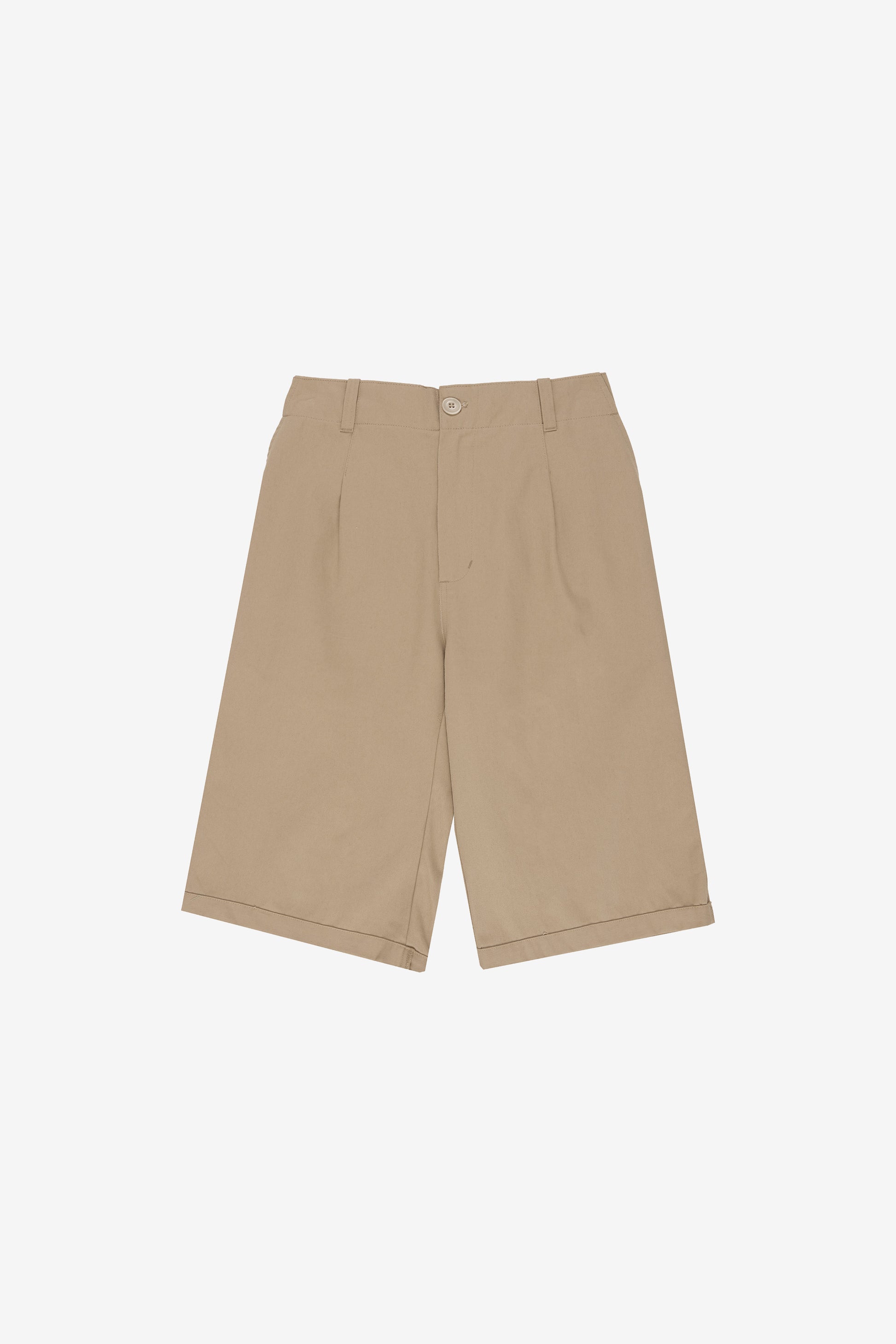 Flat lay shows leg opening is the same width from top of the thigh, down to the hem.