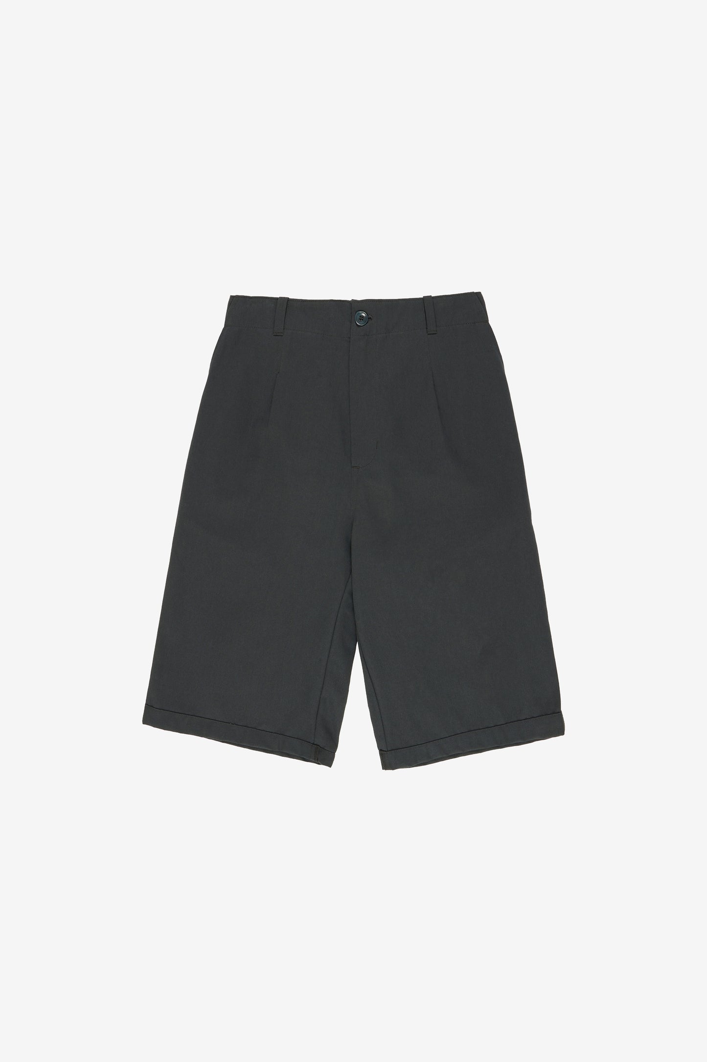 Flat lay shows leg opening is the same width from top of the thigh, down to the hem.