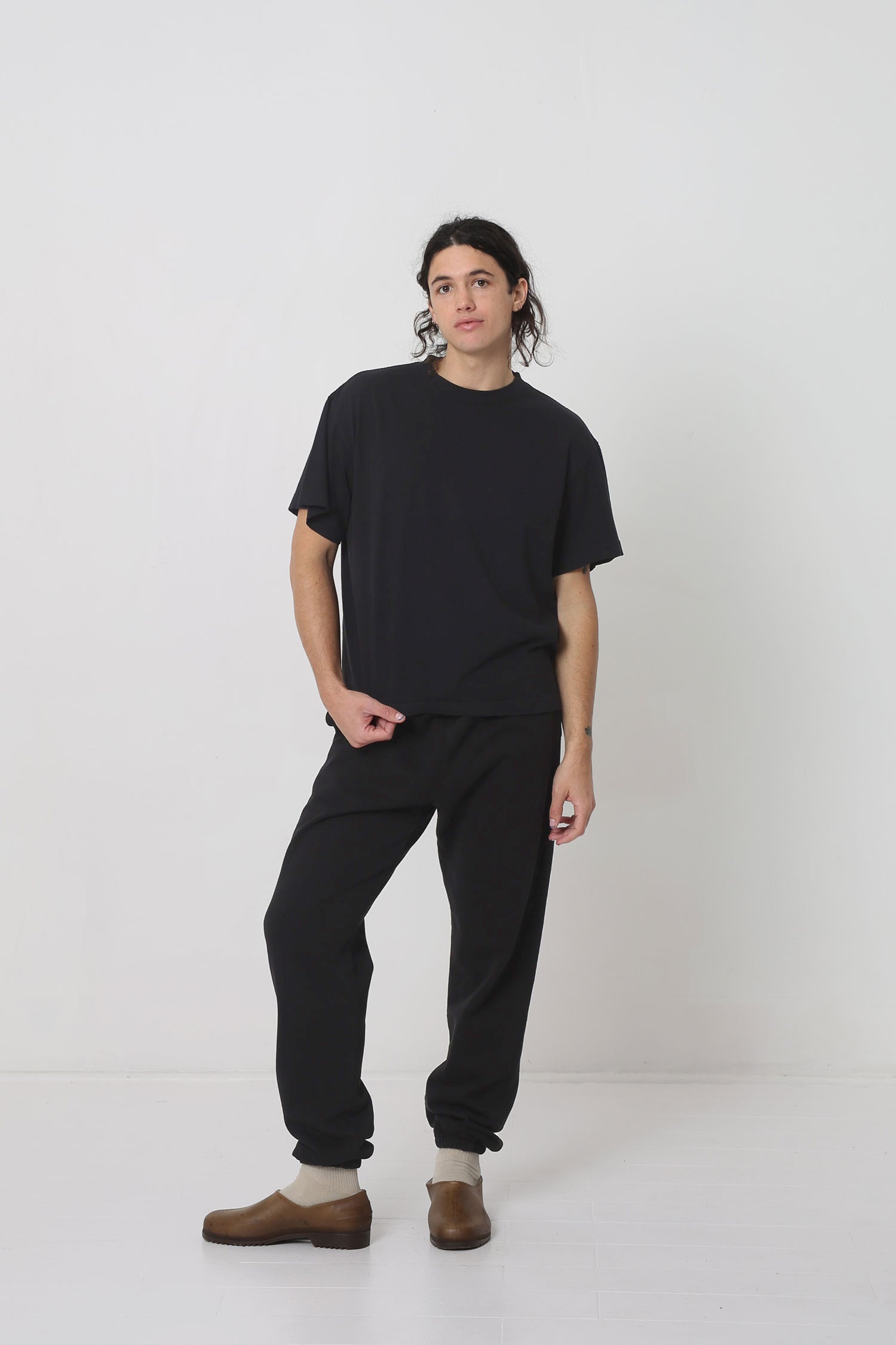 Styled with Black Trash Sweatpants and Plasticana shoes.