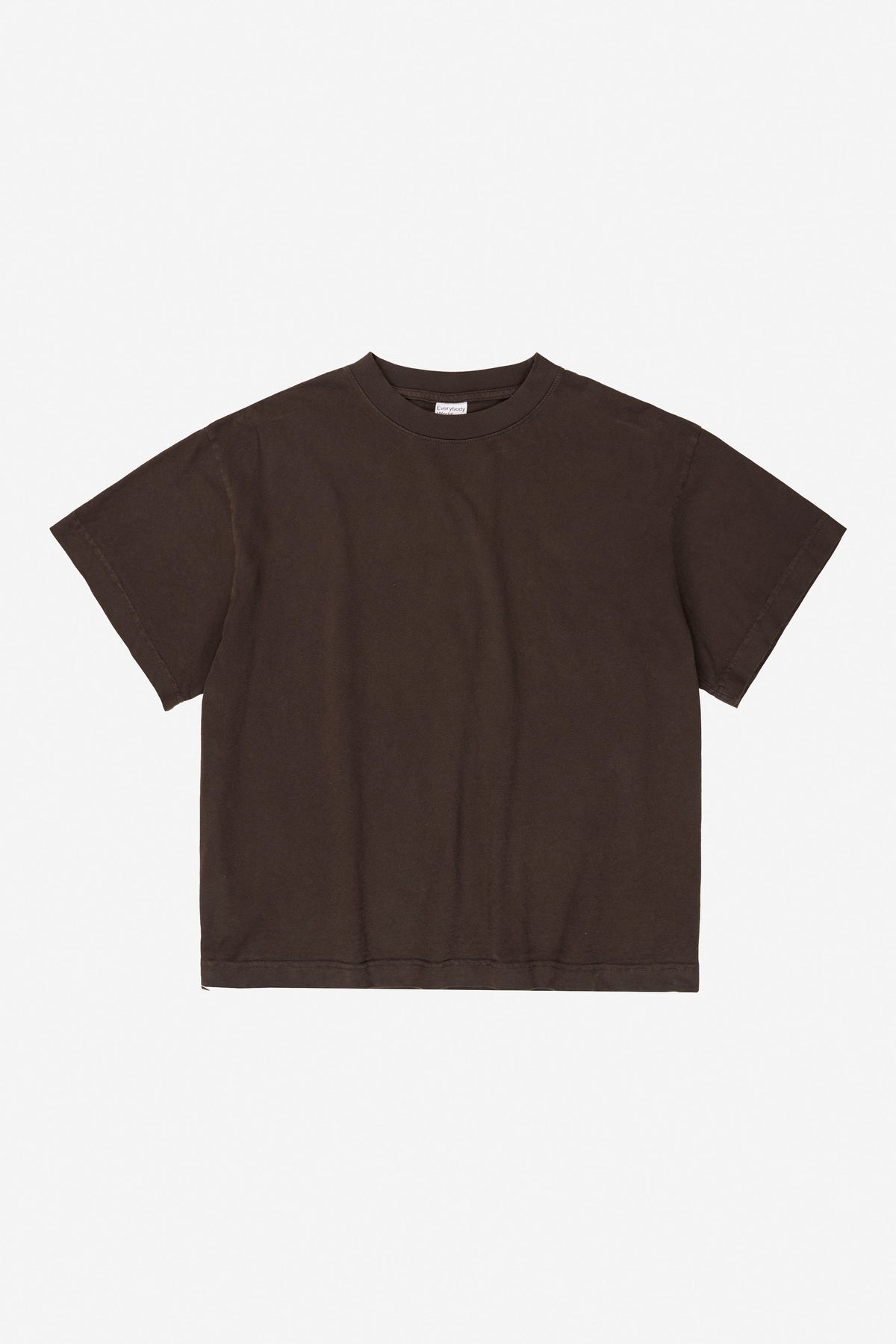 Boxier Trash Tee in Wet Soil – flat lay, no model
