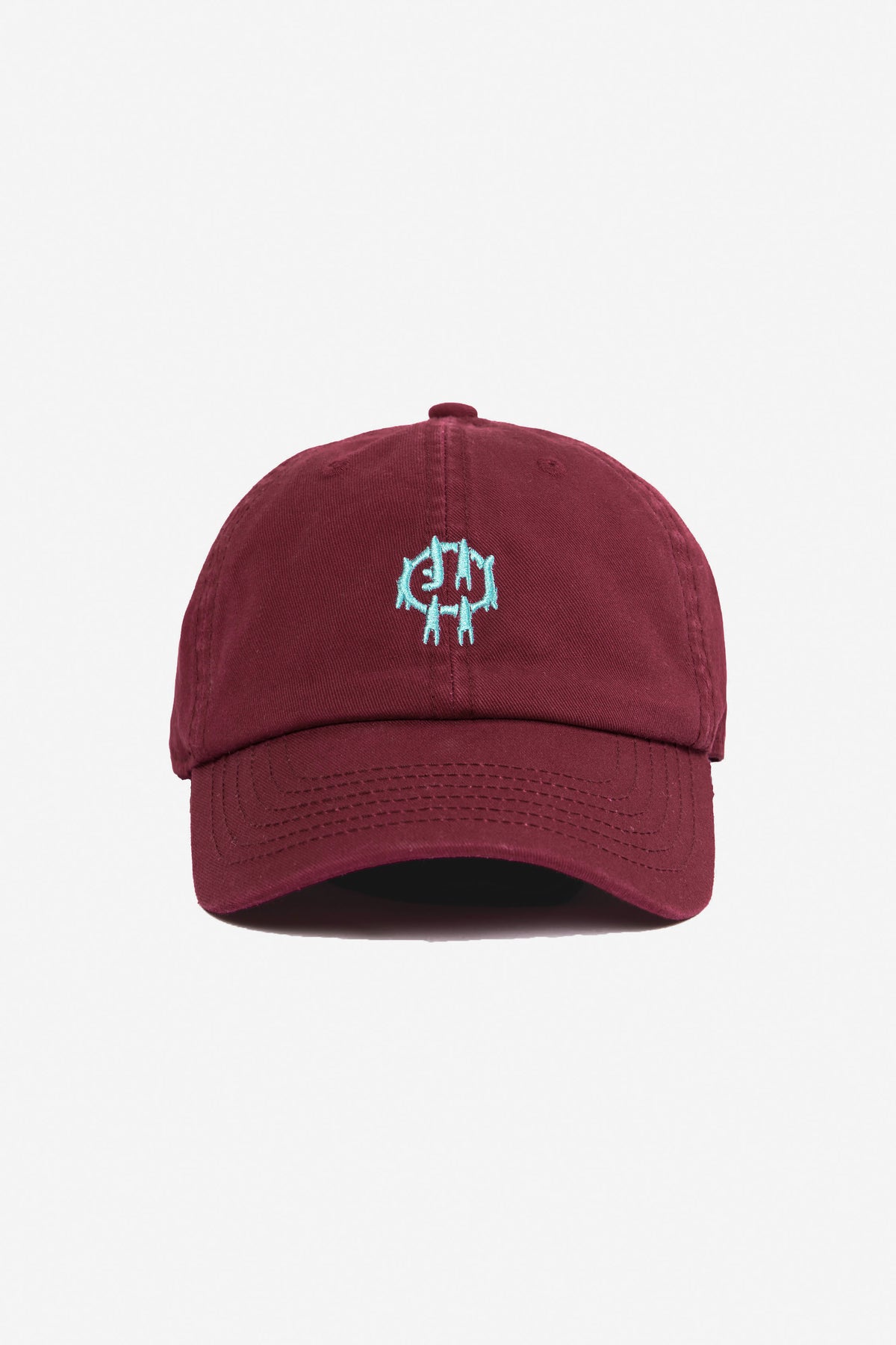 Bucky Logo Cap in Garnet - front still, no model