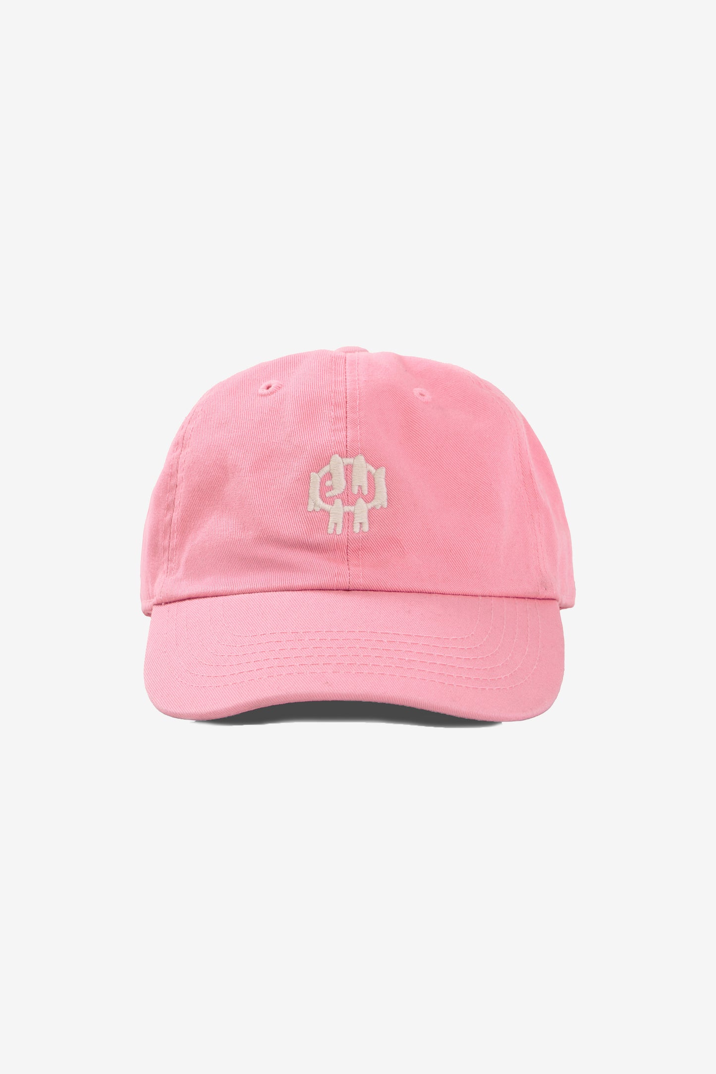 Bucky Logo Cap in Pixie with a off-white logo. Eyelets on crown panels and stitching on bill.