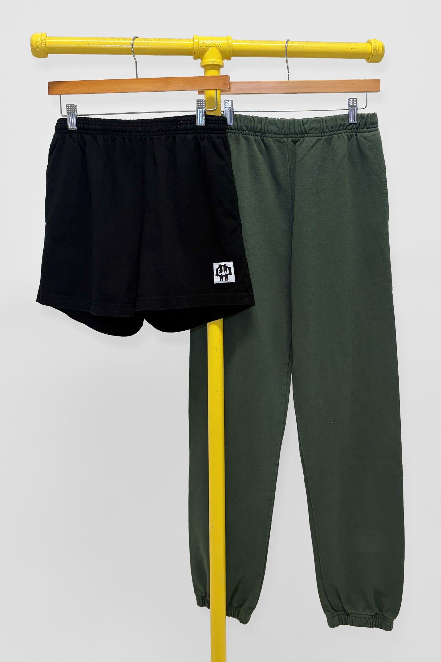 XS Trash Sweatpants & Heavyweight Everyday Shorts, front view