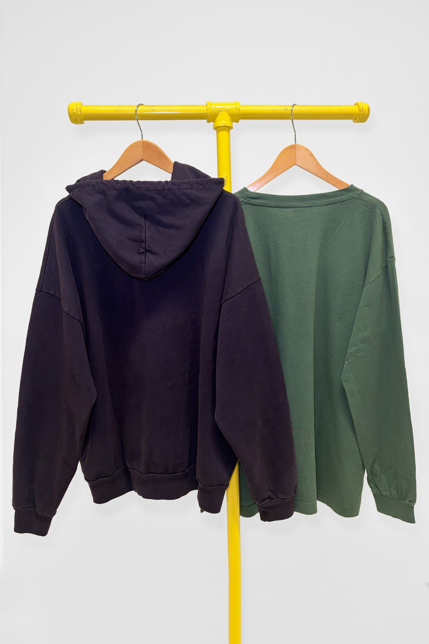 XL Trash Zip-Up Hoodie & Long Sleeve Trash Tee , back view