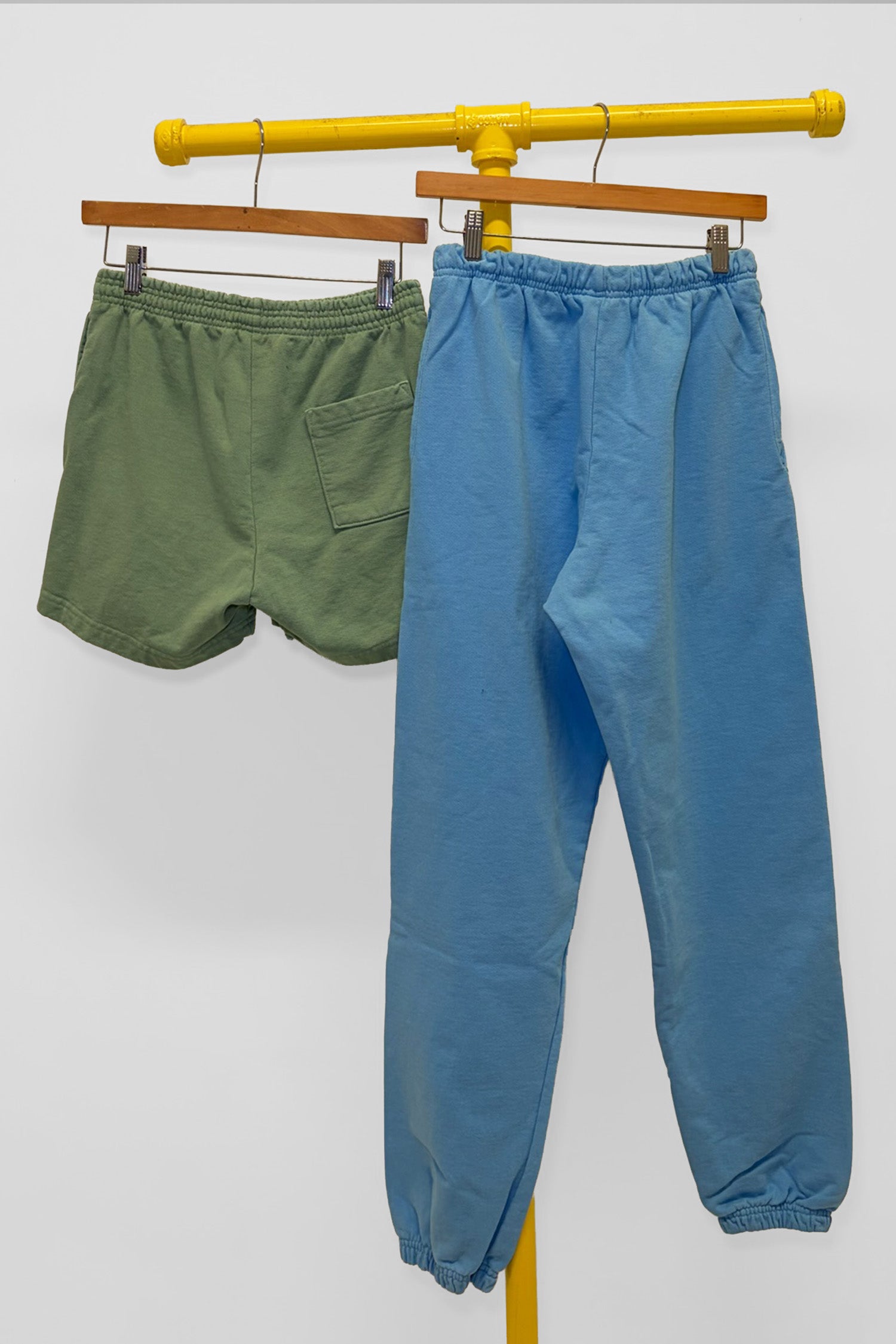 XS Trash Sweatpants & Trash Fleece Everyday Shorts, back view