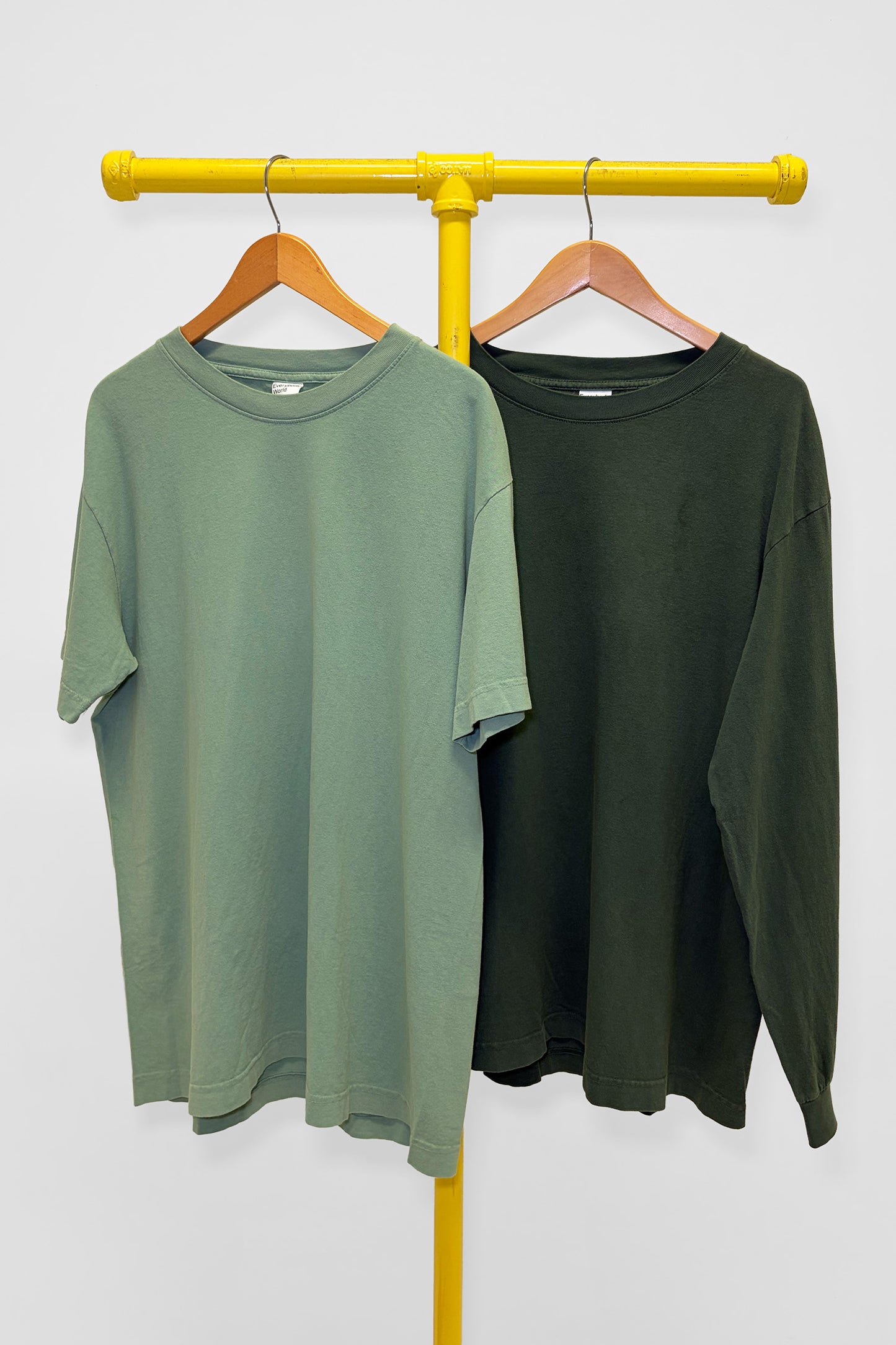 L Long Sleeve Trash Tee & Short Sleeve Trash Tee, front view