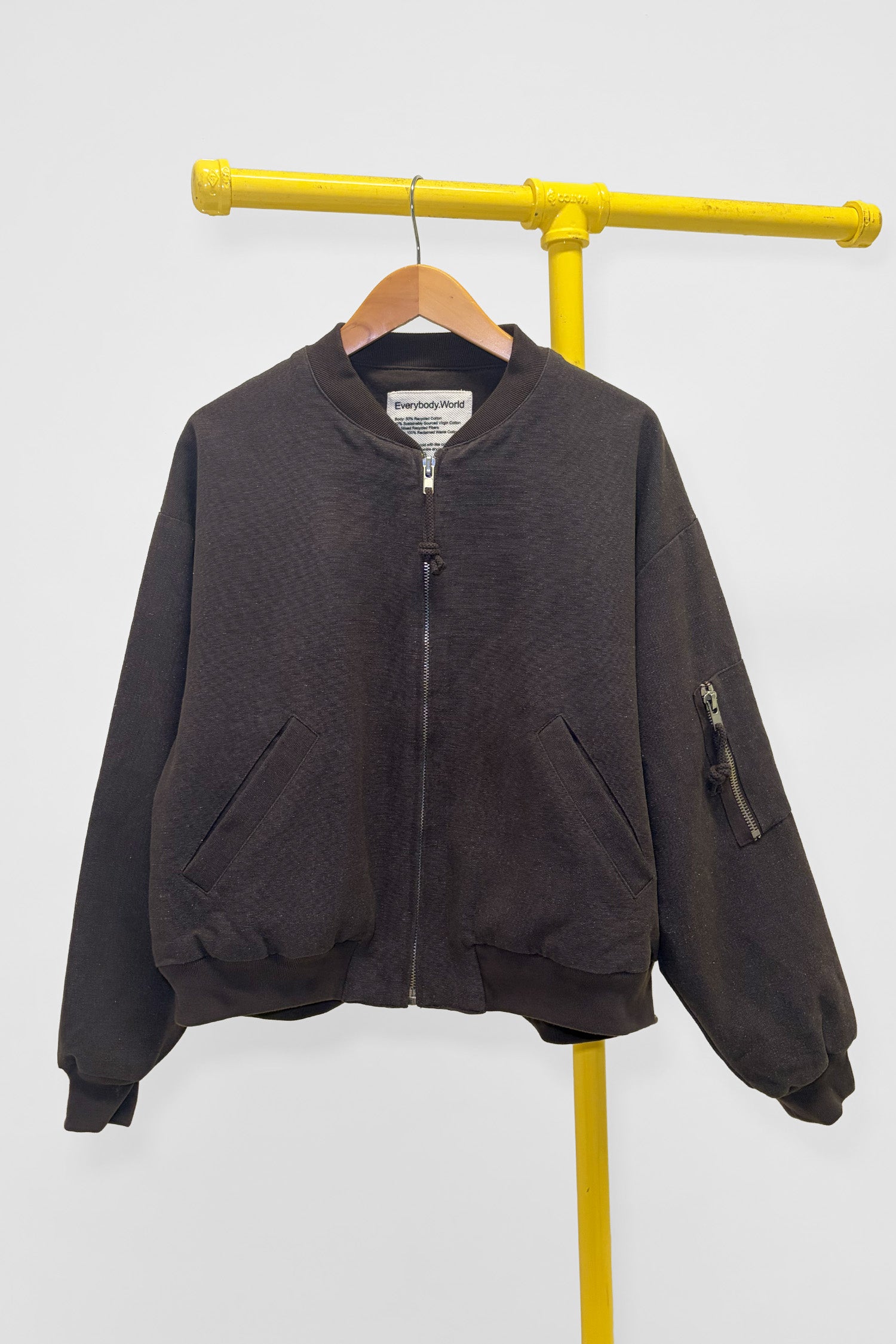 L Biodegradable Bomber Jacket, front view