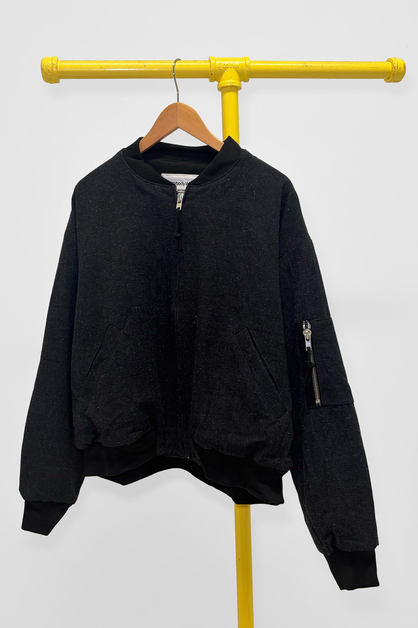 L Biodegradable Bomber Jacket, front view