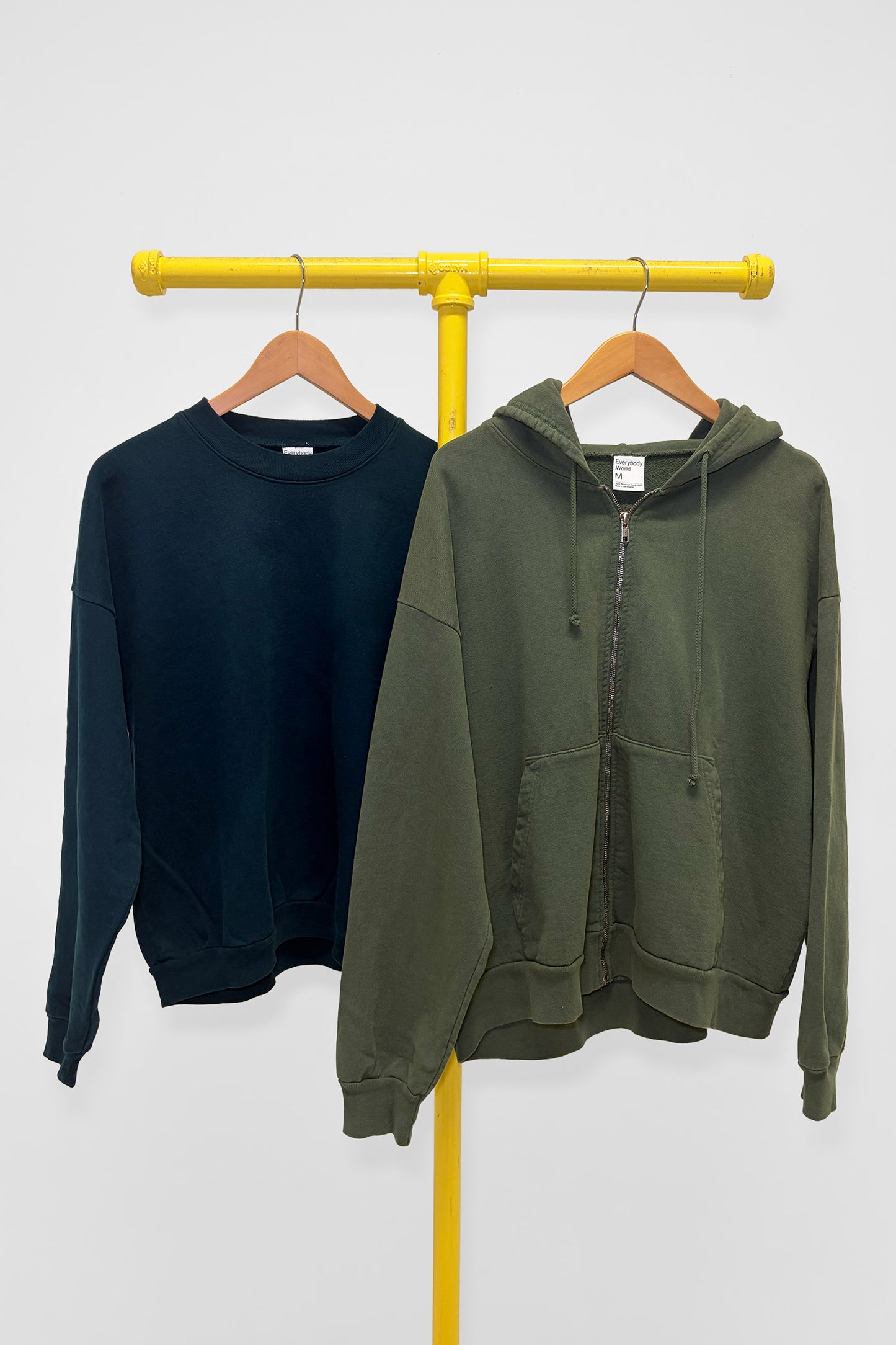 M Trash Crewneck & Trash Zip Up Hoodie , front view