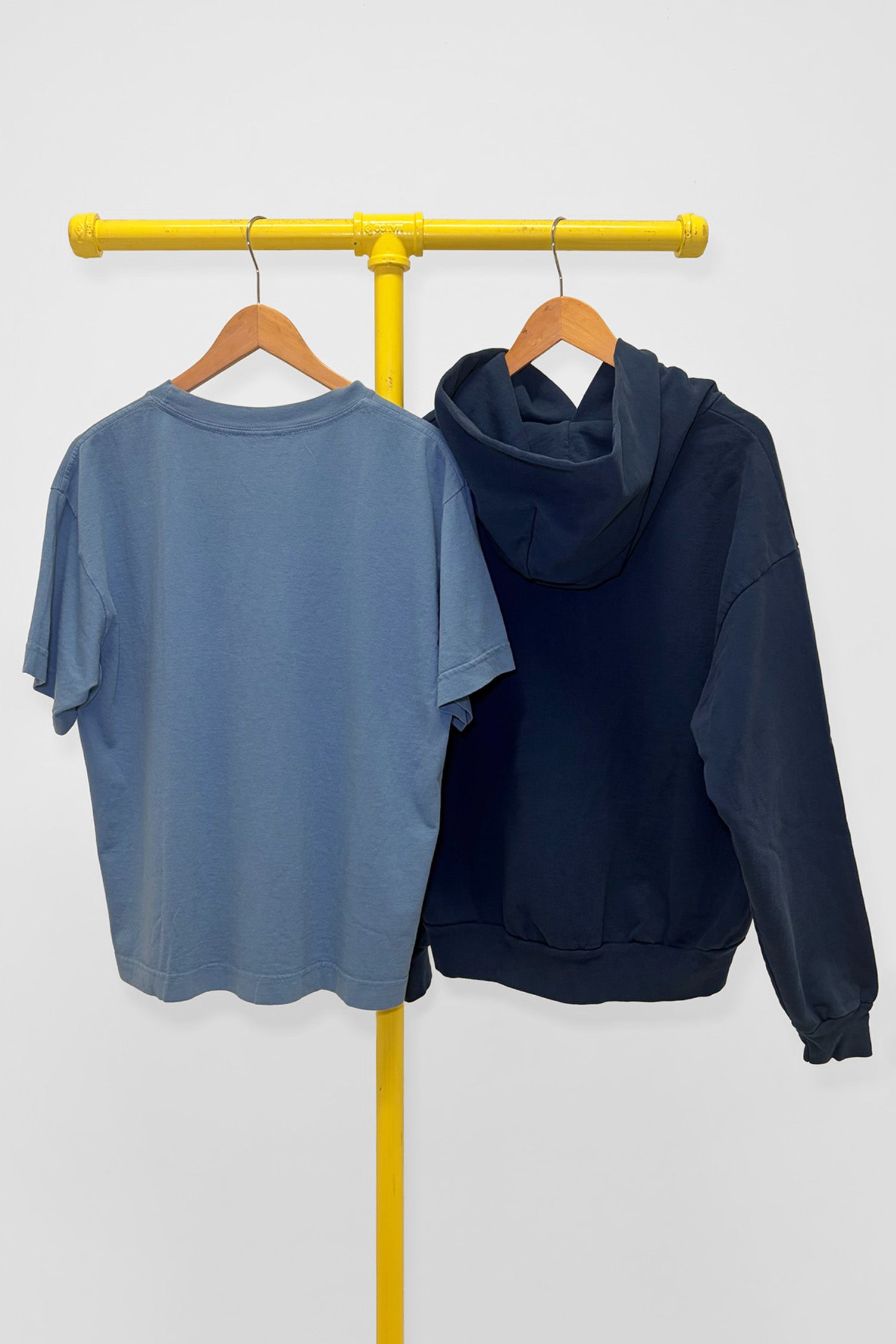 S Trash Hoodie & Boxier Trash Tee , back view