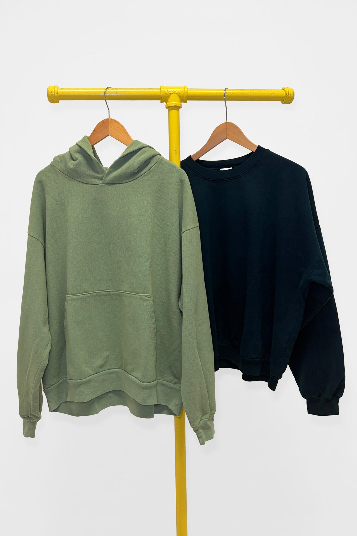 L Trash Crewneck & Trash Hoodie , front view