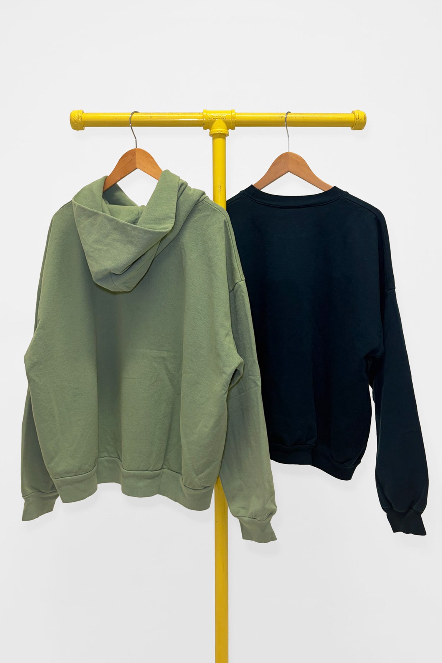 L Trash Crewneck & Trash Hoodie , back view