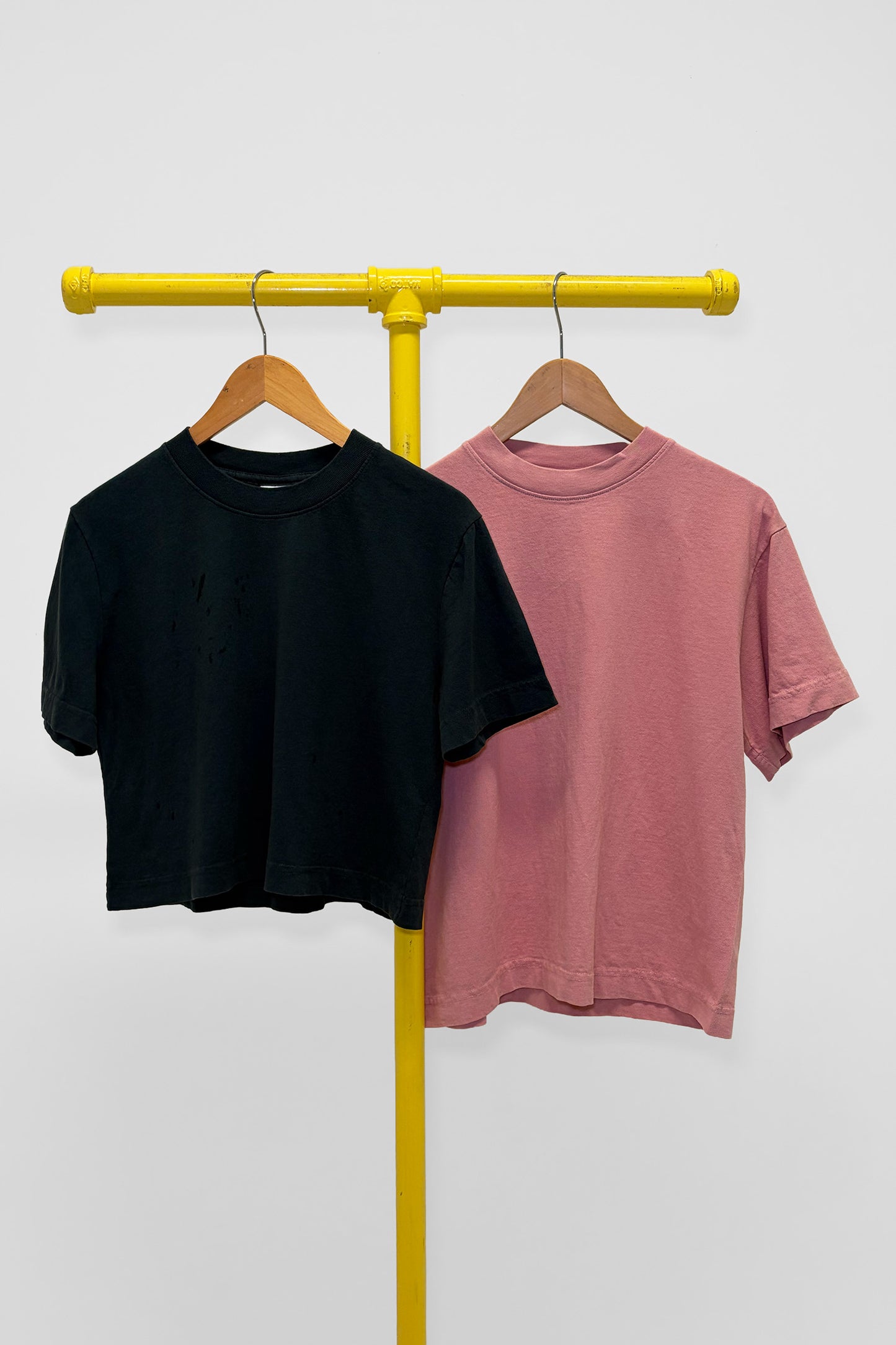 XS Baby Trash Tee & Boxier Trash Tee , front view