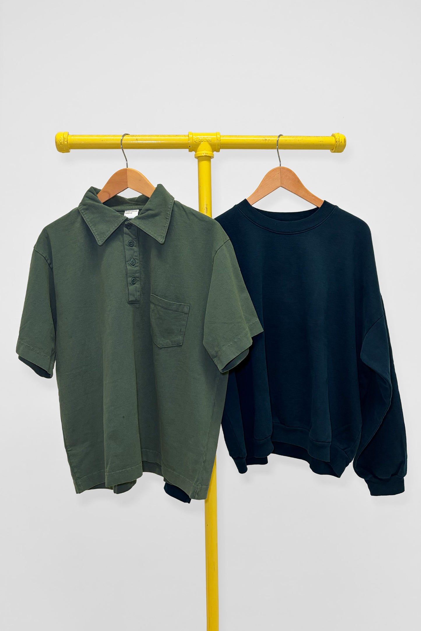 L Trash Polo & Trash Crewneck , front view