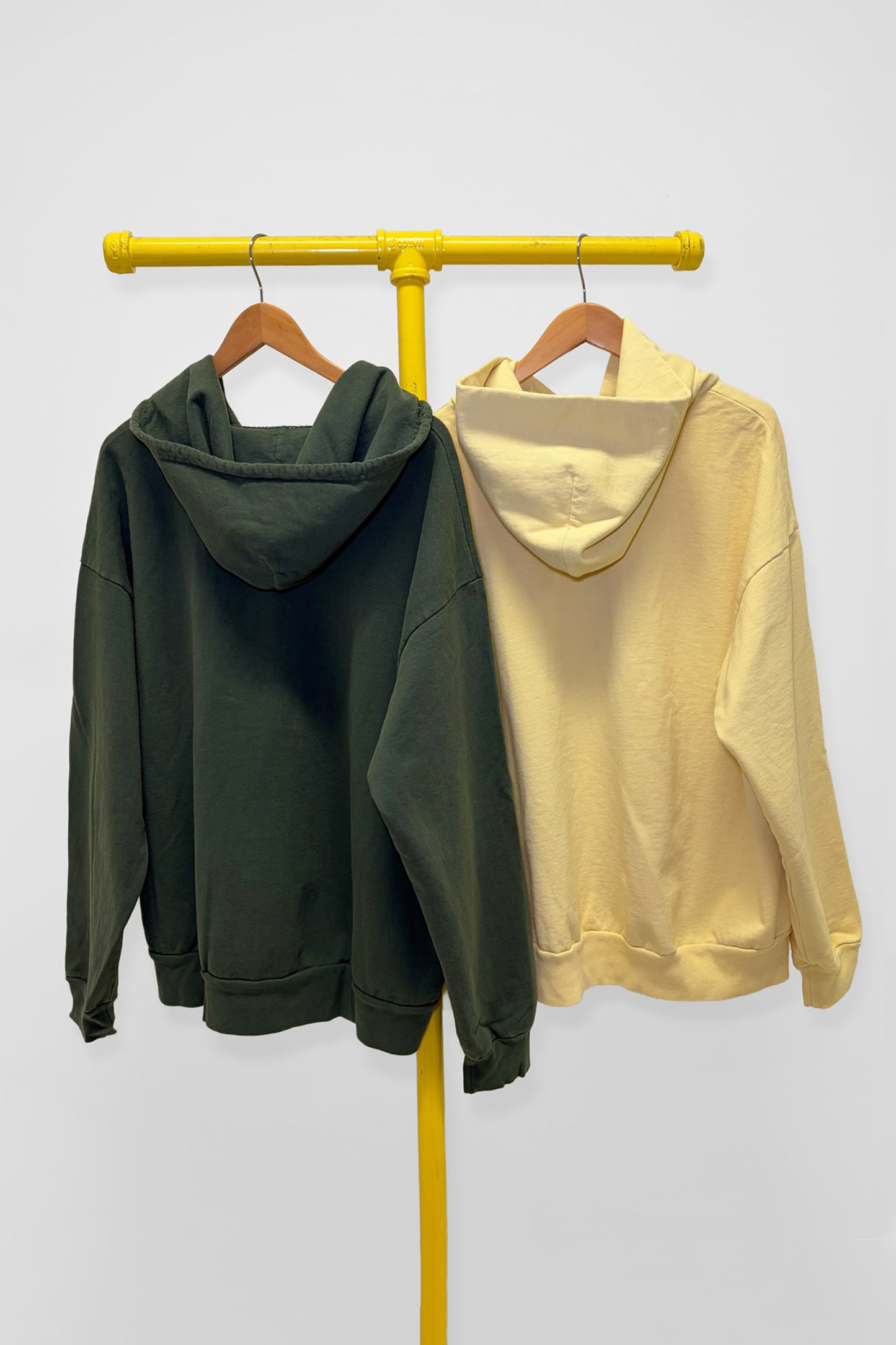 L Trash Zip Up Hoodie & Trash Hoodie, back view
