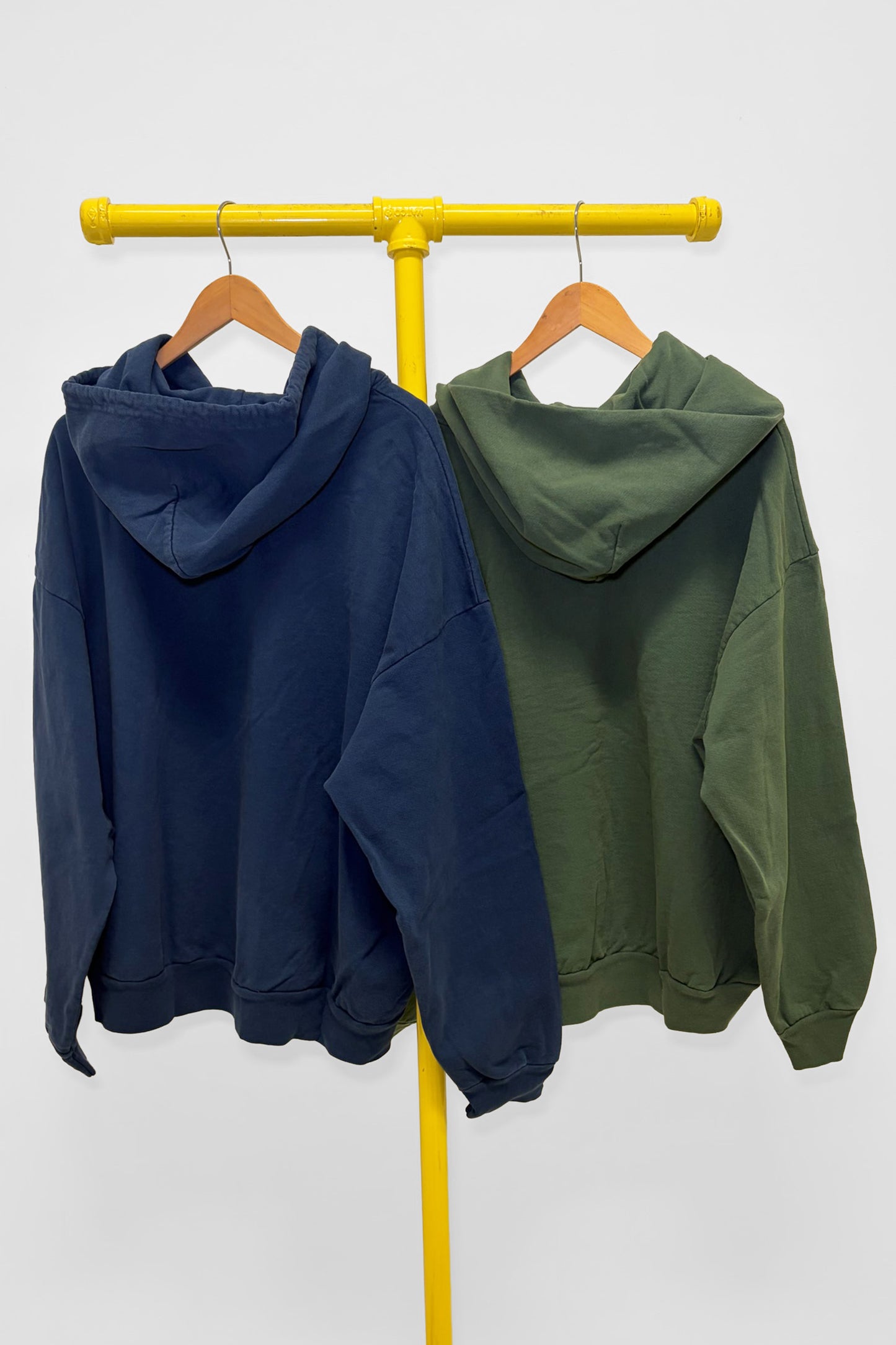 XL Trash Hoodie & Trash Zip Up Hoodie, back view
