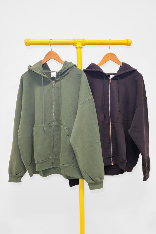 L Trash Zip Up Hoodie 2-Pack, front view