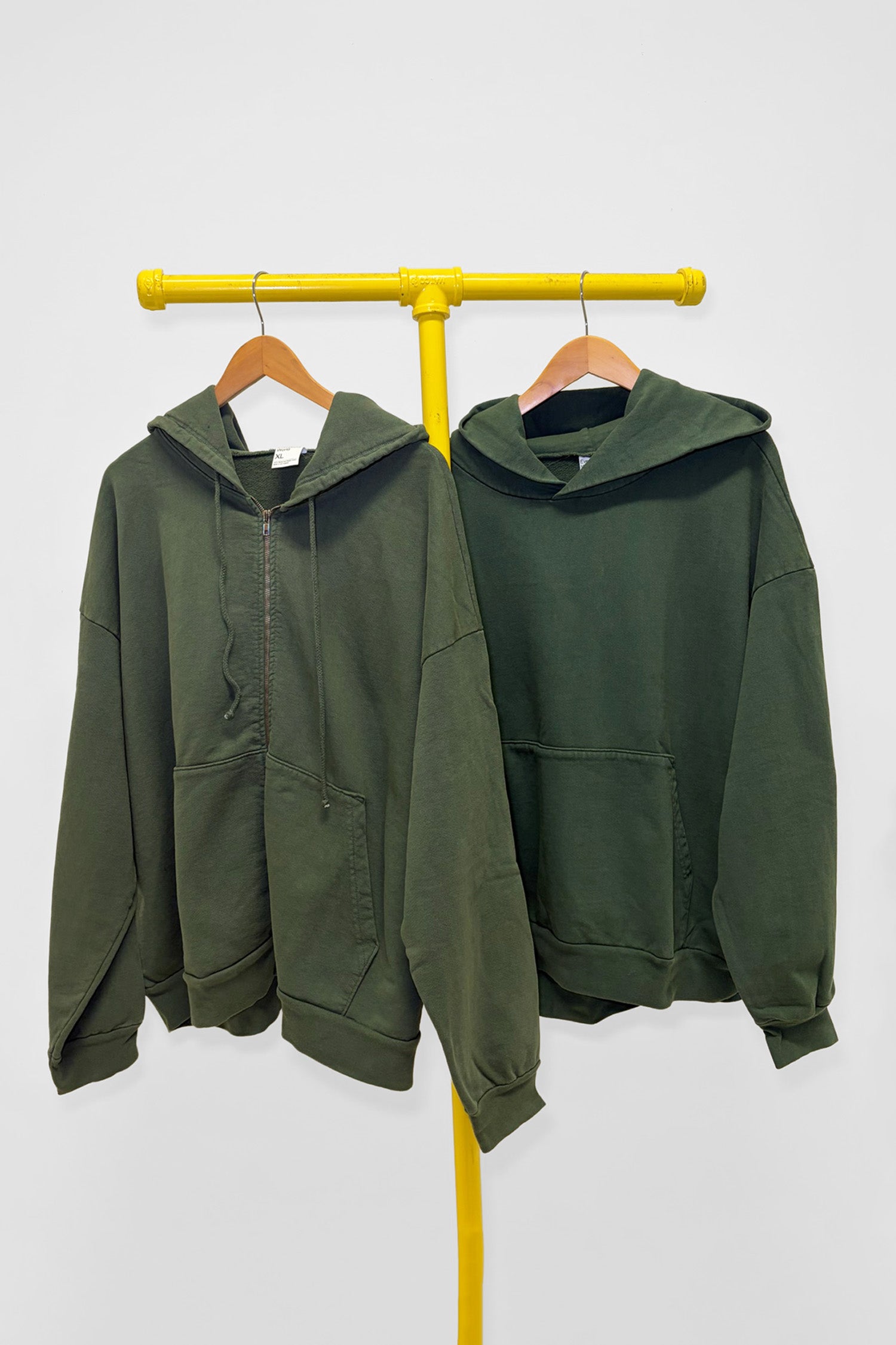 S Trash Hoodie & Trash Zip Up Hoodie, front view