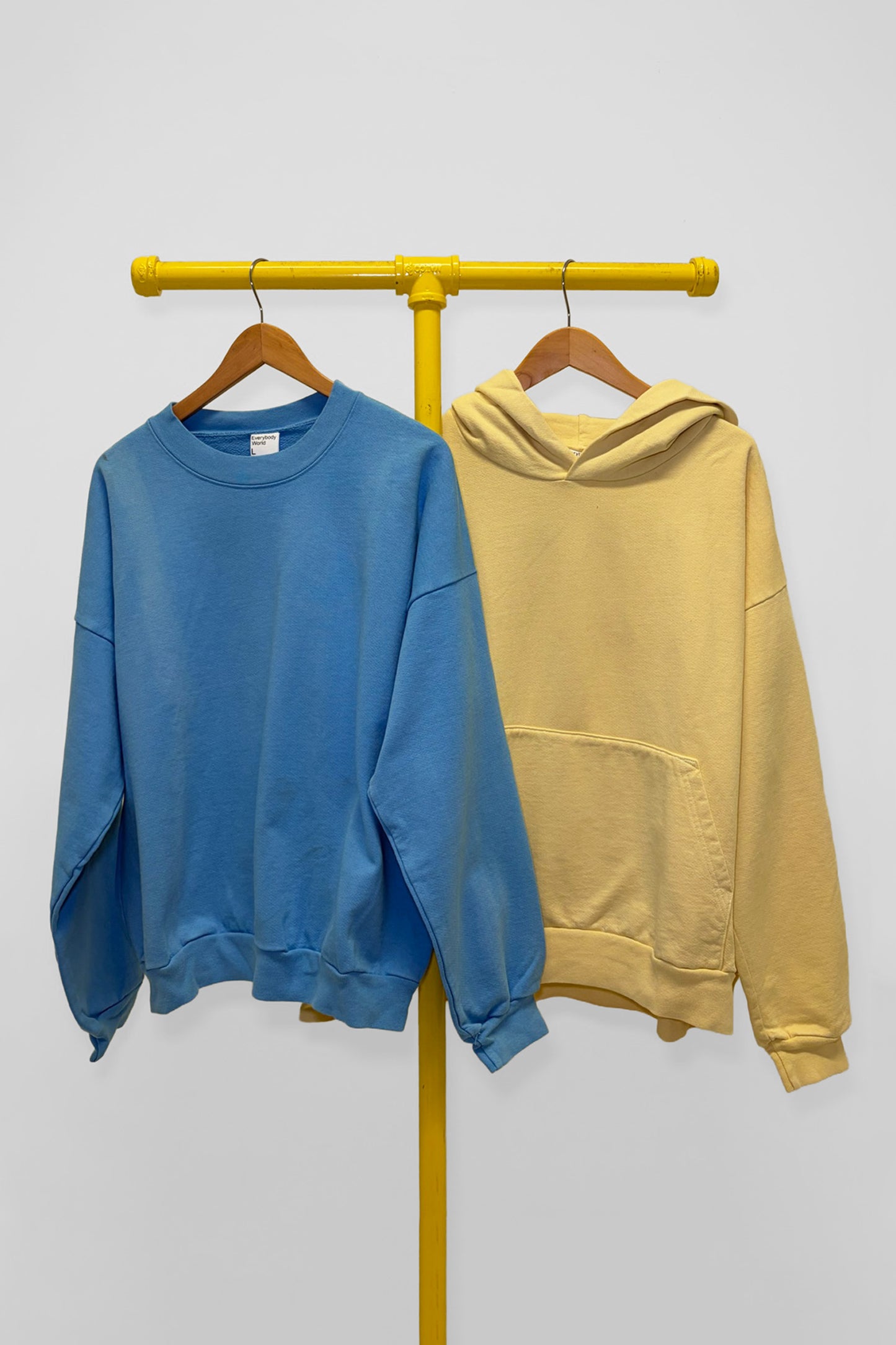 L Trash Crewneck & Trash Hoodie, front view