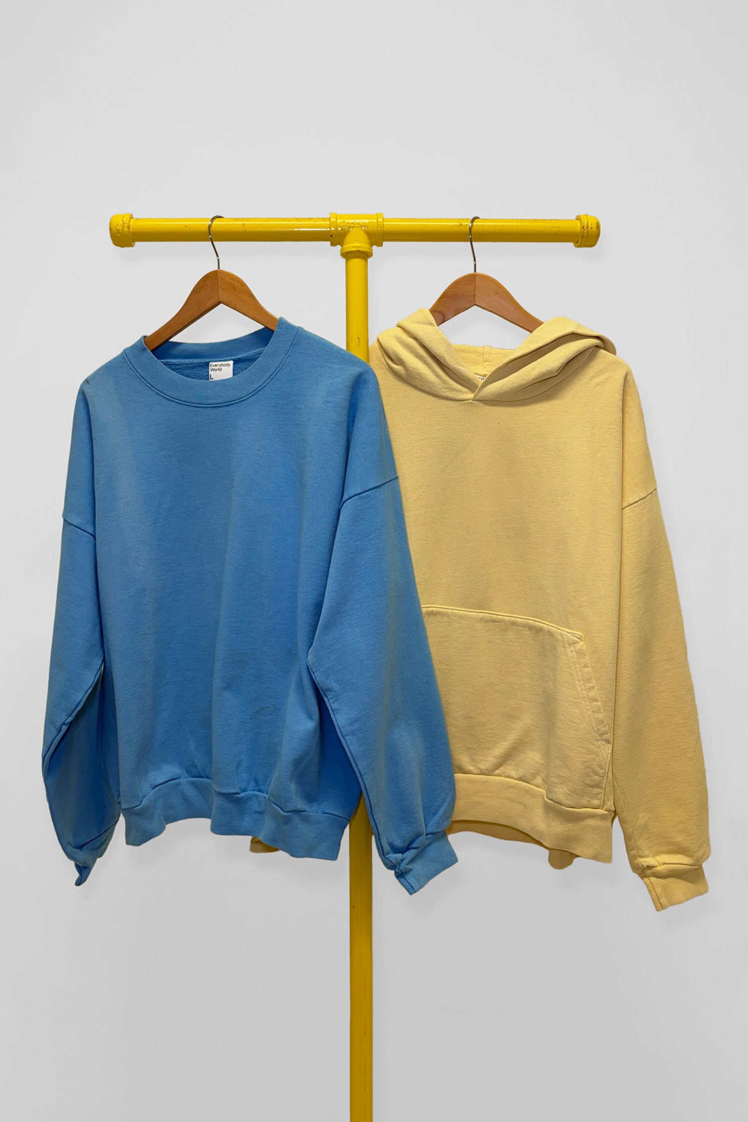 L Trash Crewneck & Trash Hoodie, front view