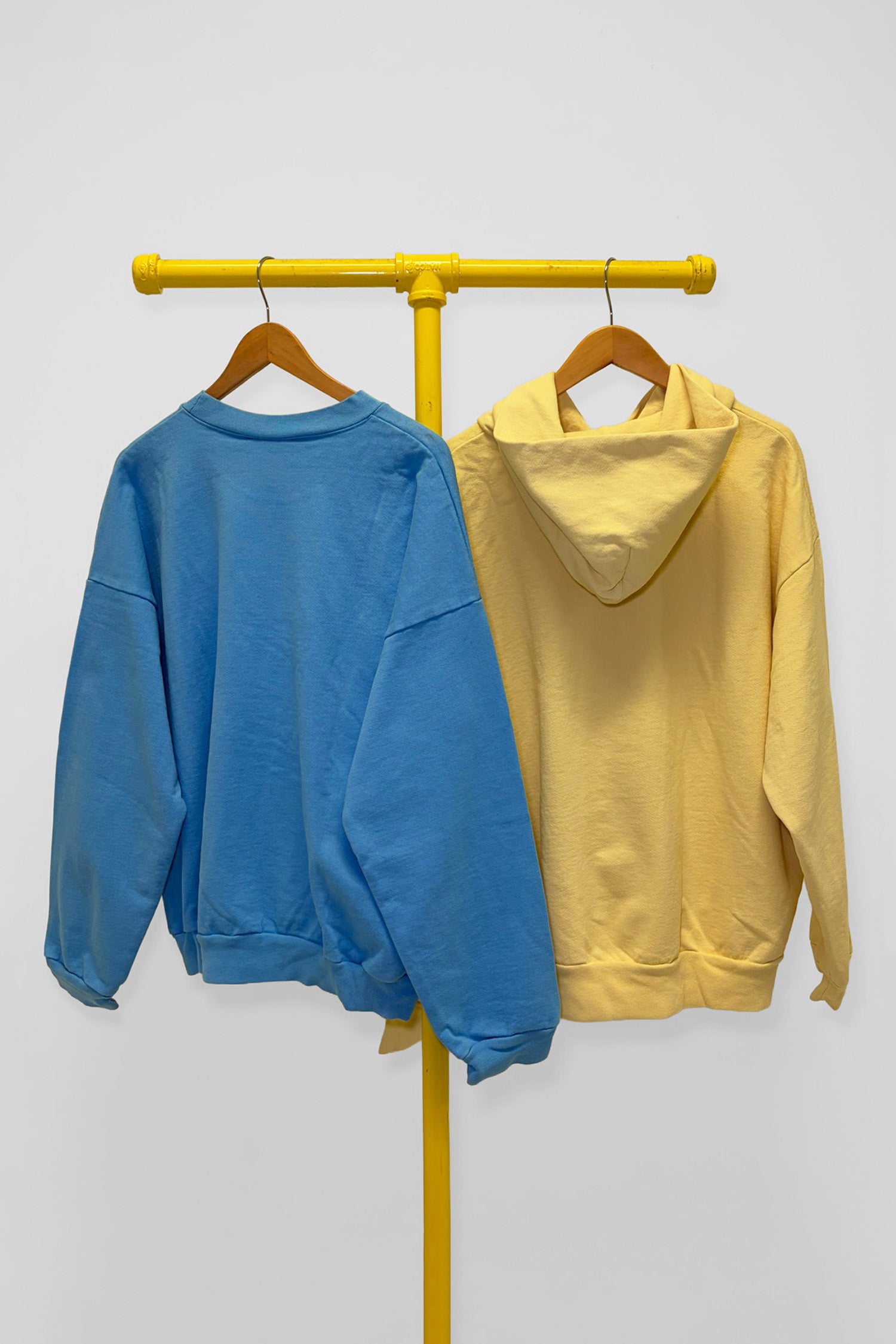 L Trash Crewneck & Trash Hoodie, back view