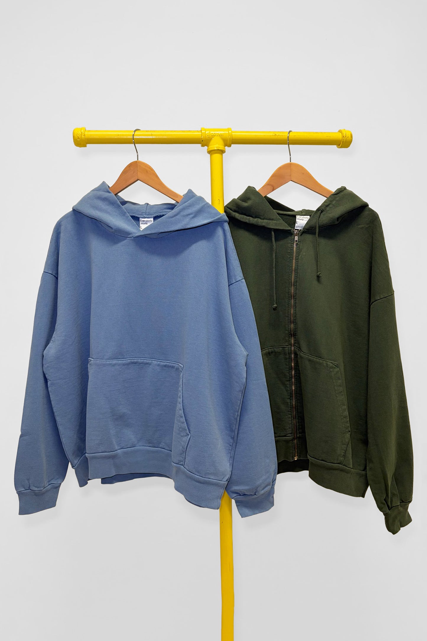 L Trash Hoodie & Trash Zip Up Hoodie , front view