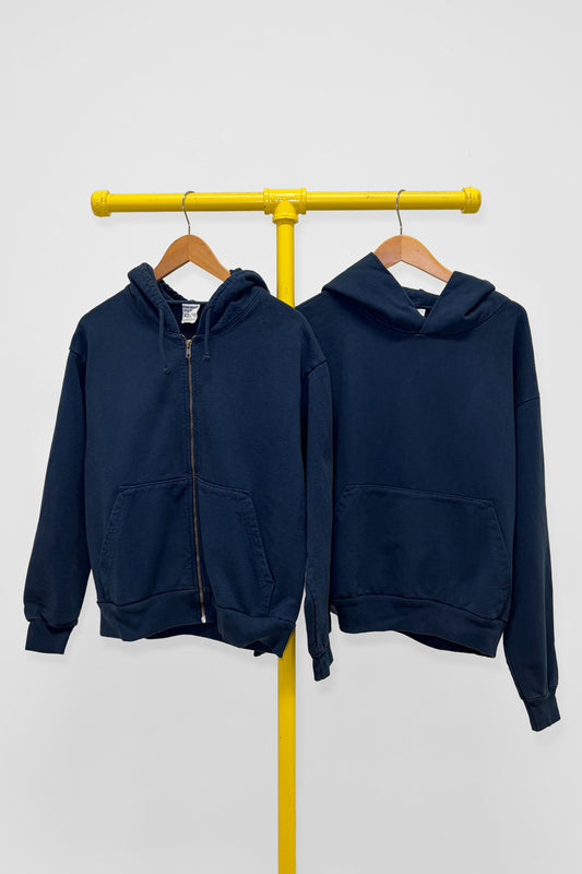 XS Trash Hoodie & Trash Zip Up Hoodie, front view